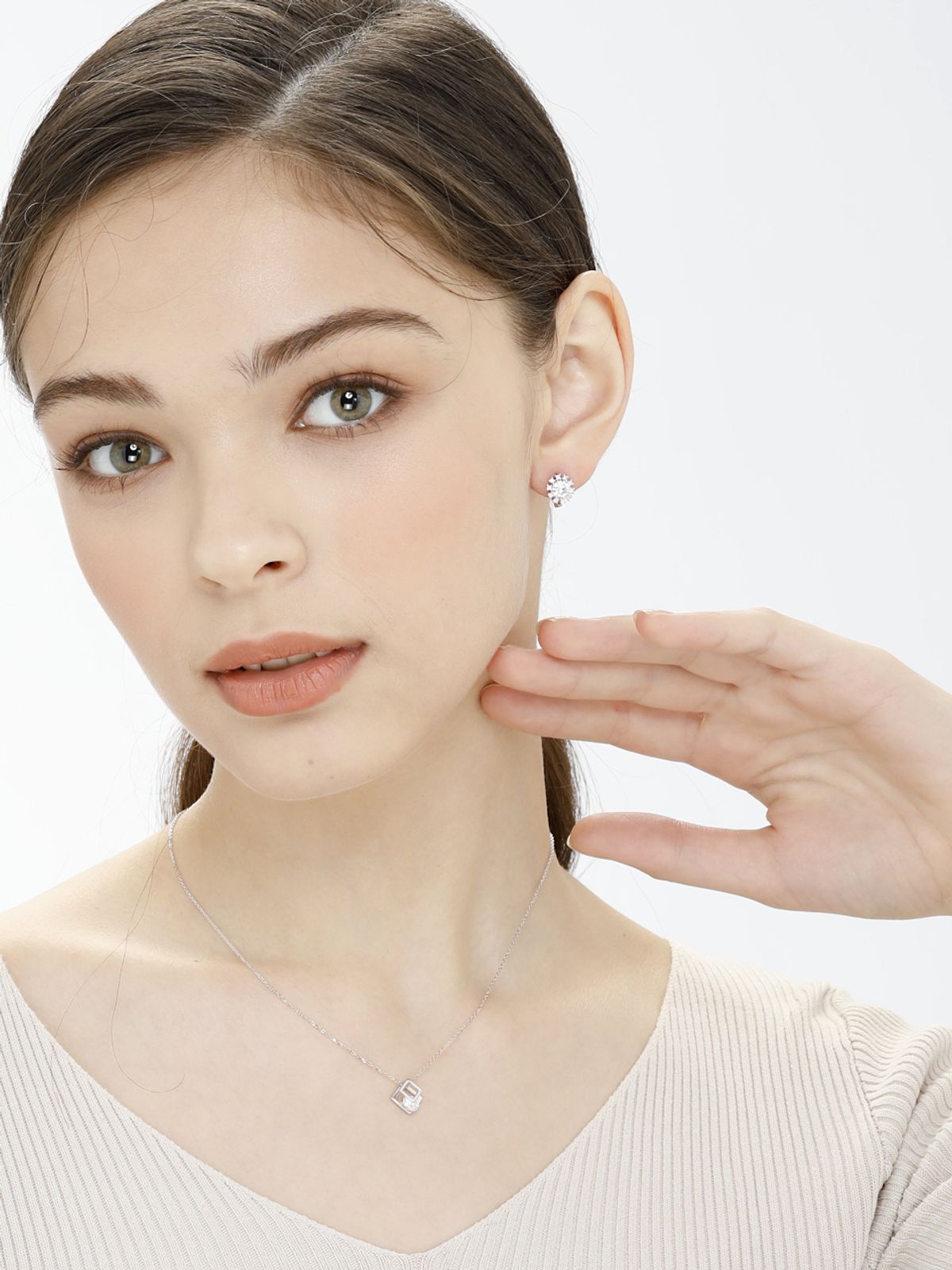 가이거주얼리(GEIGERJEWELRY) 꽃 원터치 귀걸이 GISVEE024 (실버925 PIN)