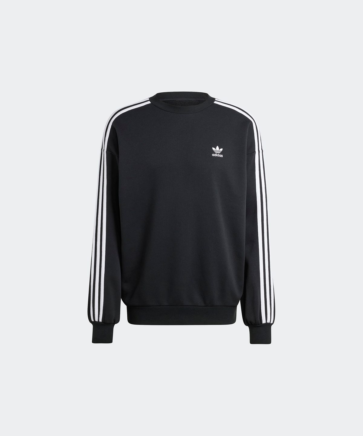아디다스(ADIDAS) 오버사이즈 크루 스웨트셔츠 - 블랙 / IZ1829