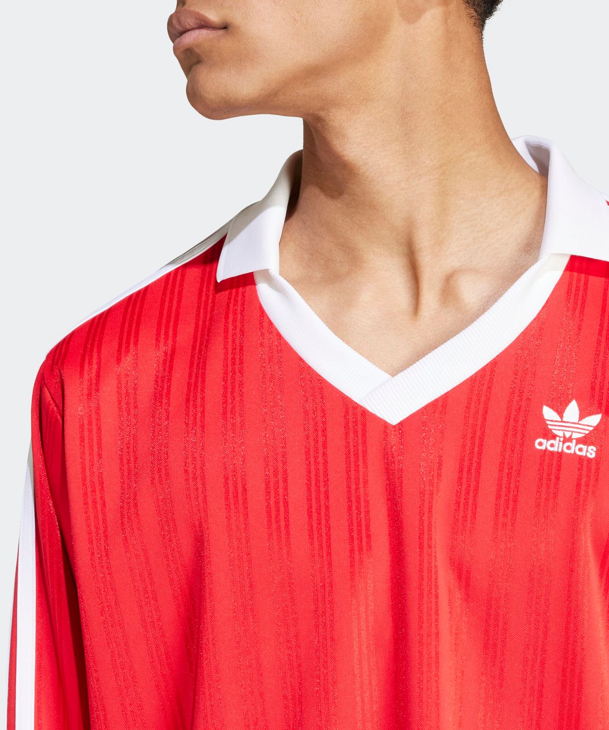 아디다스(ADIDAS) 피케 풋볼 긴팔 티 - 레드 / IX5226