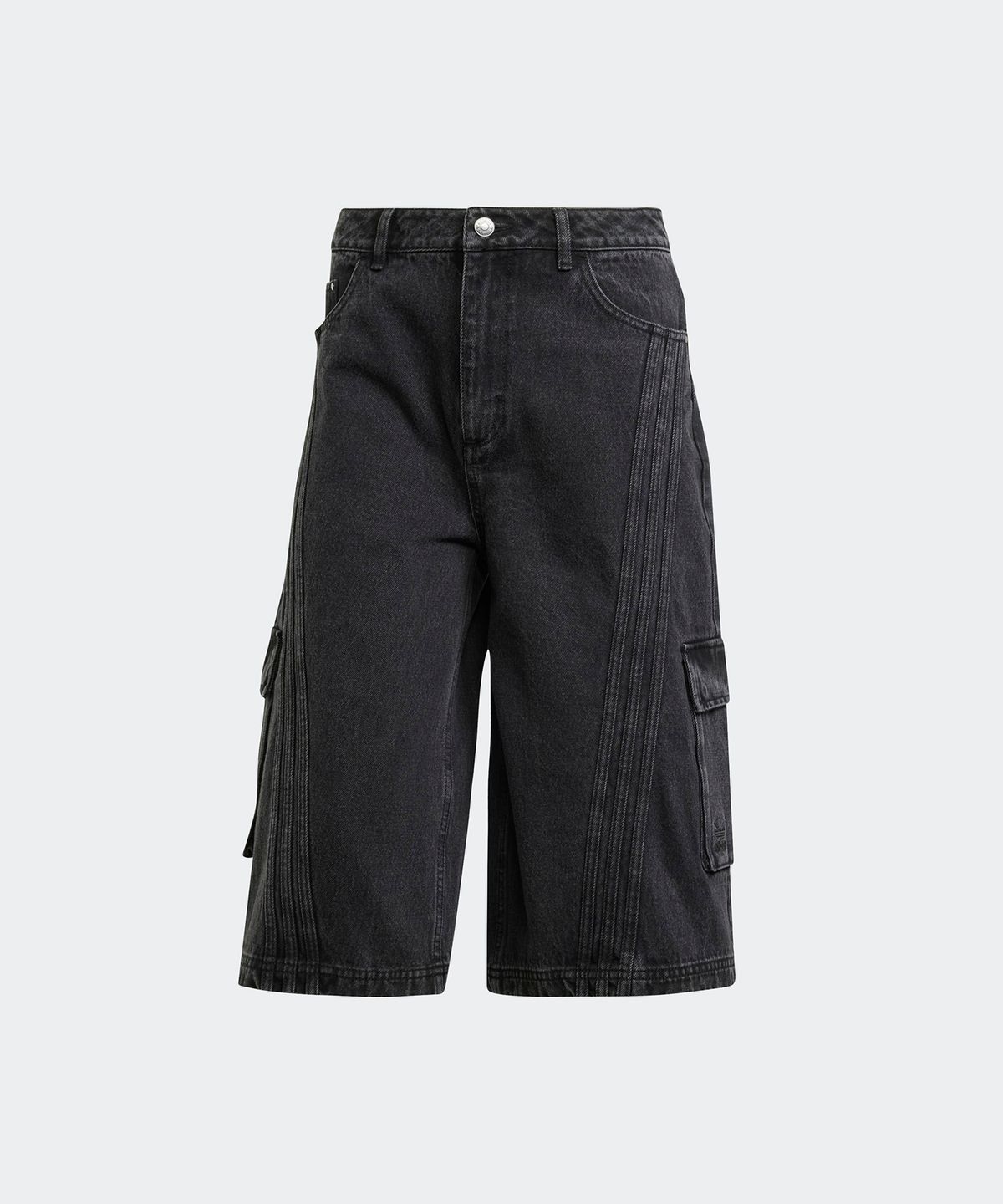 아디다스(ADIDAS) ADILENIUM 2 데님 카프리 숏 팬츠 - 블랙 / JM9283