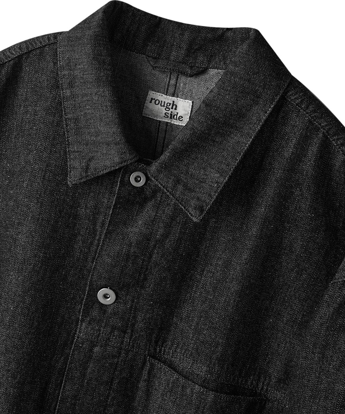 러프사이드(ROUGHSIDE) Lounge Denim Jacket Black
