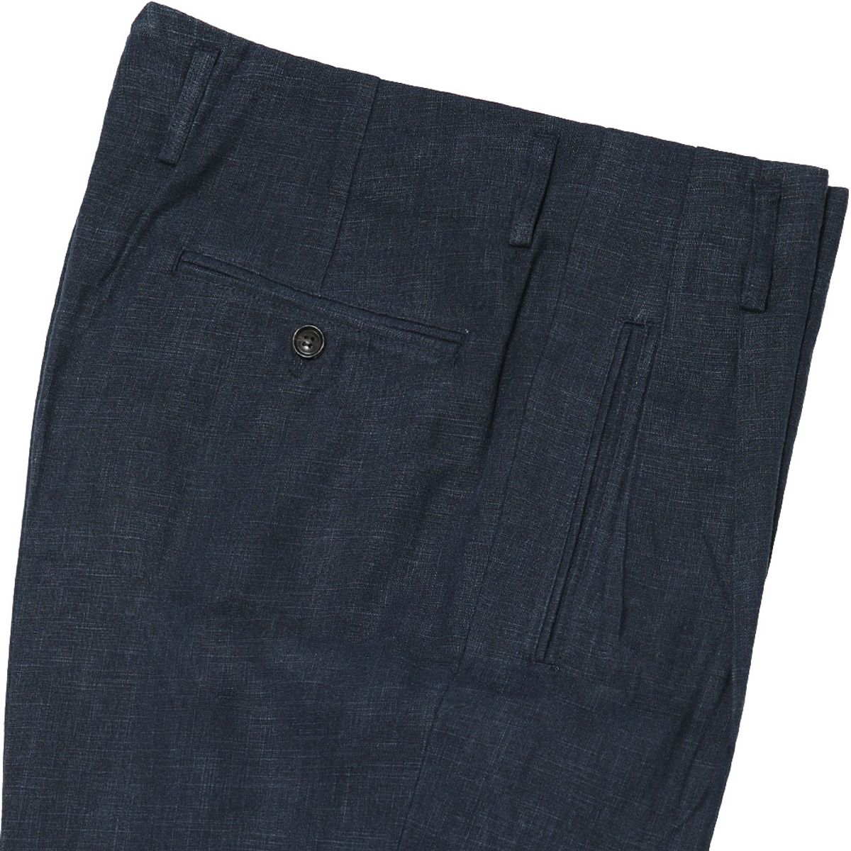 솔티(SORTIE) Linen Hollywood Trousers (Navy)