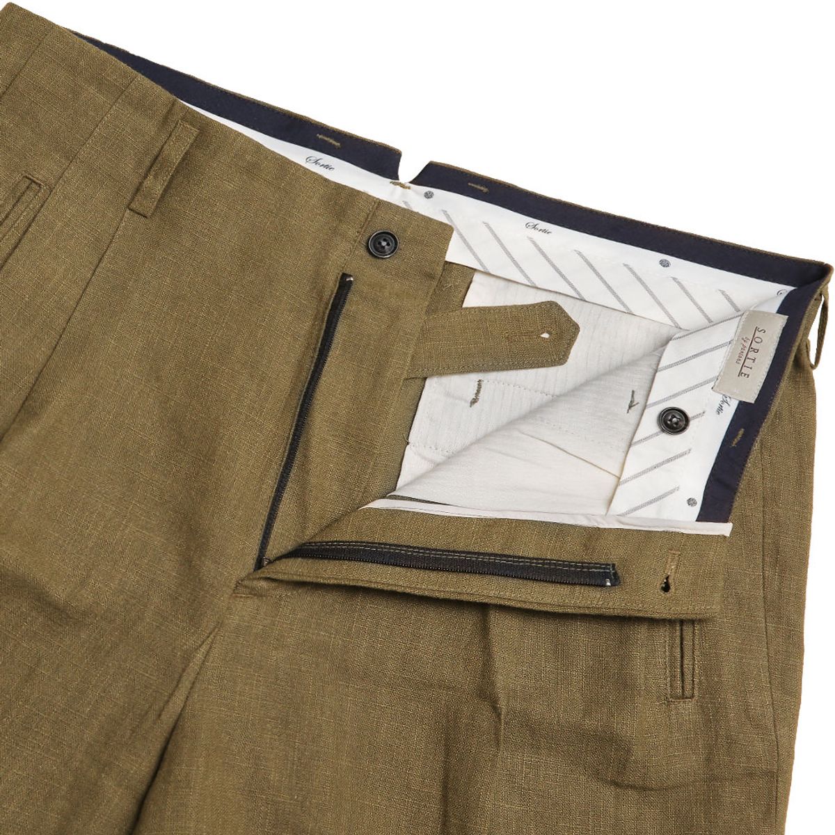 솔티(SORTIE) Linen Hollywood Trousers (Beige)
