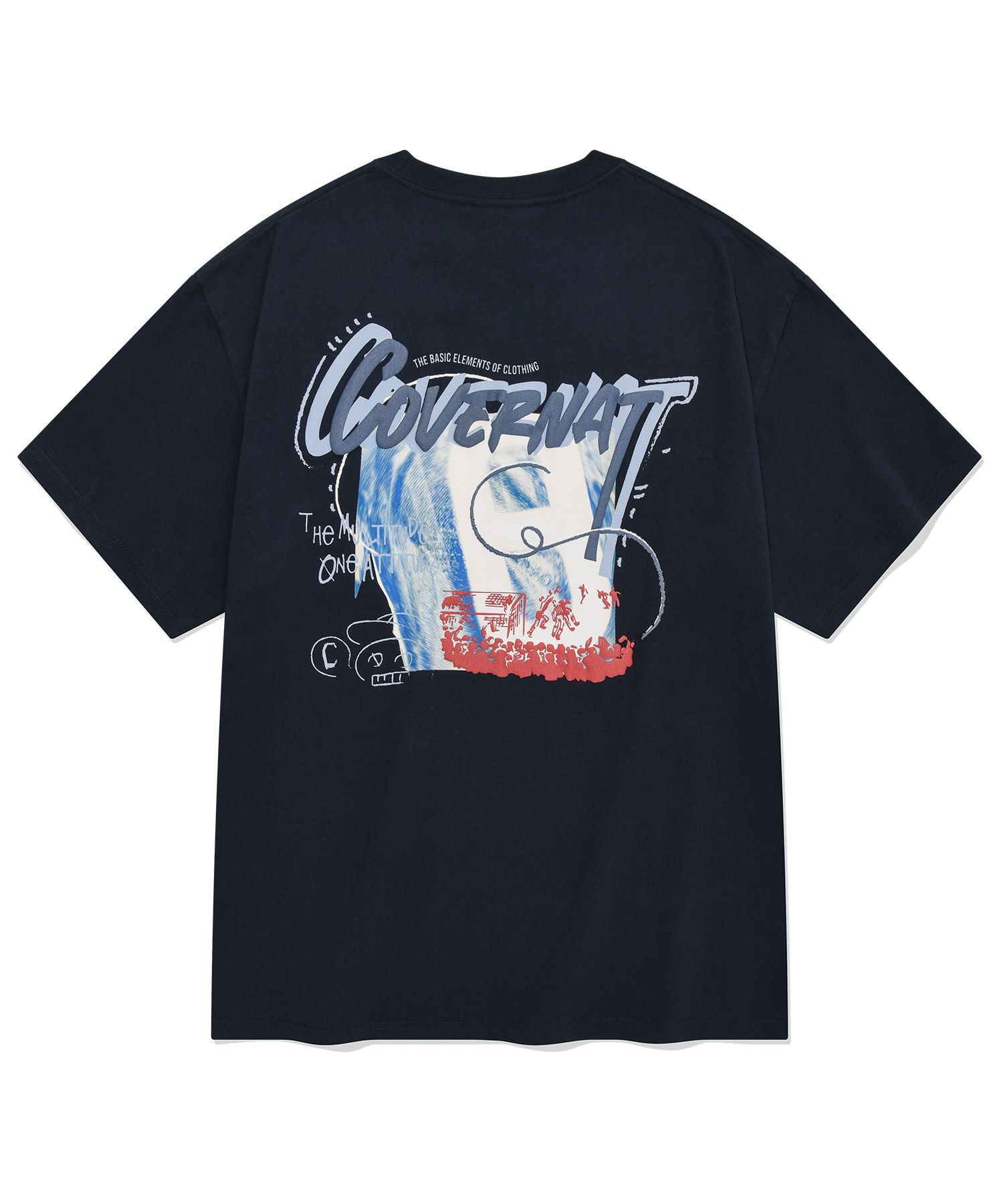MUSINSA | COVERNAT Wave 08 T-shirt Navy