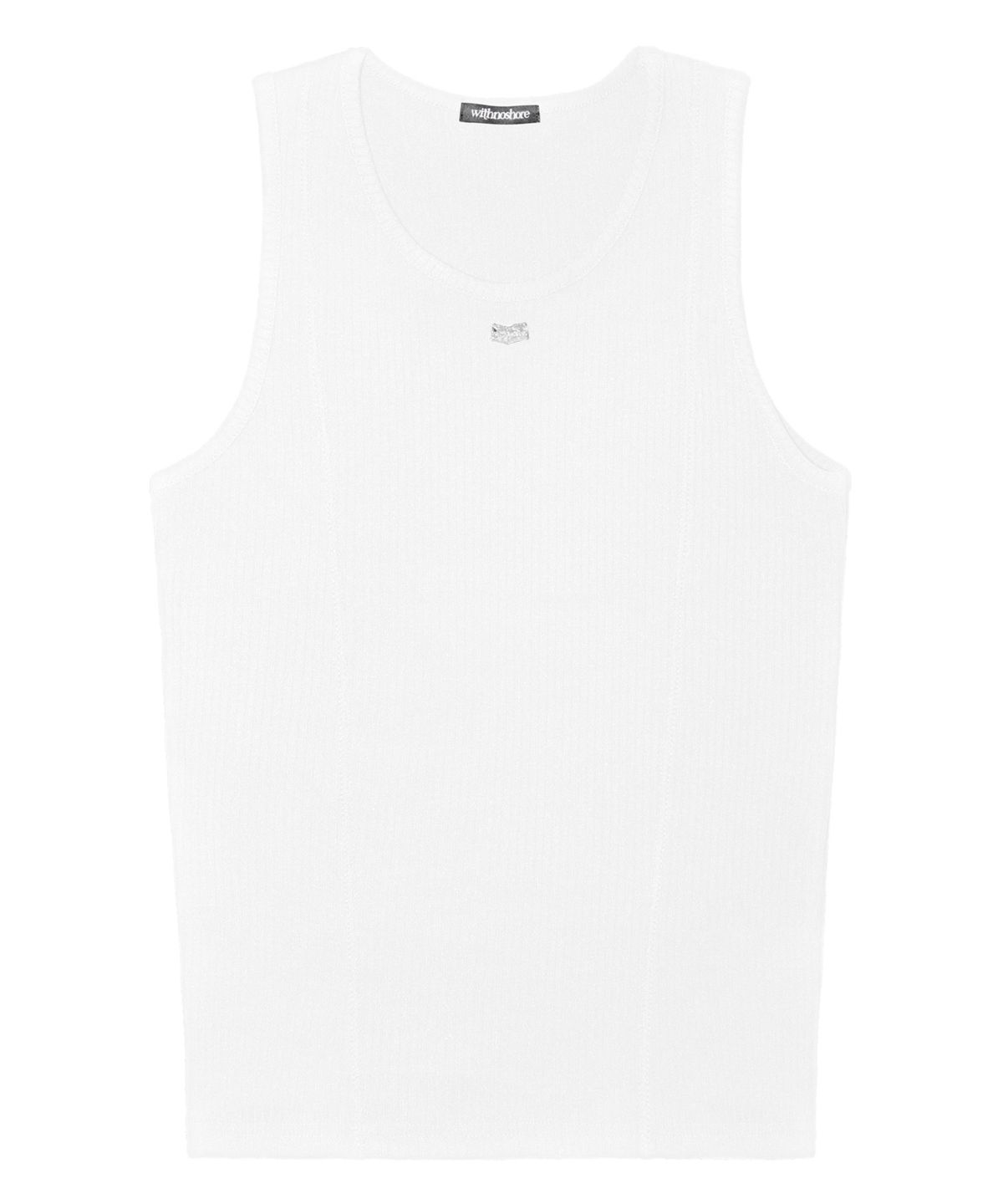위드노쇼어(WITHNOSHORE) front cut  irregular tank top