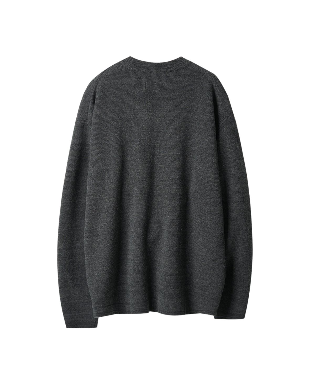 러프사이드(ROUGHSIDE) Blended Crewneck Knit Charcoal