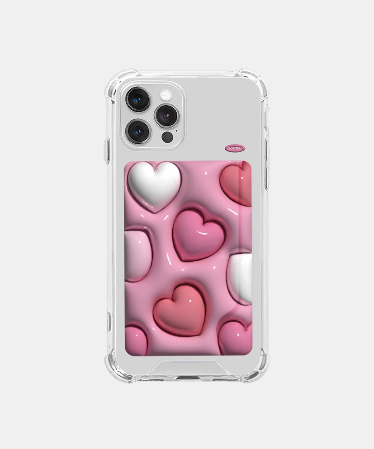 소유템(SOUTEM) Bubblegum Card Phone Case_Clear