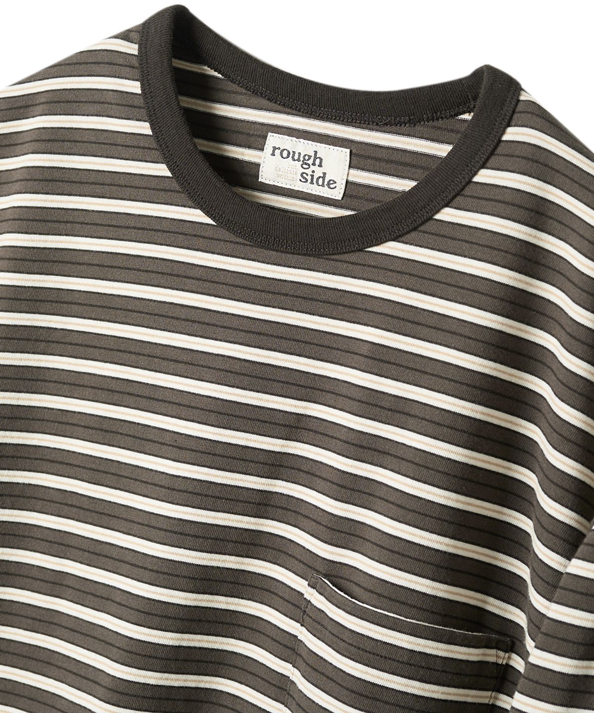 러프사이드(ROUGHSIDE) Multi Stripe Long Sleeve Brown