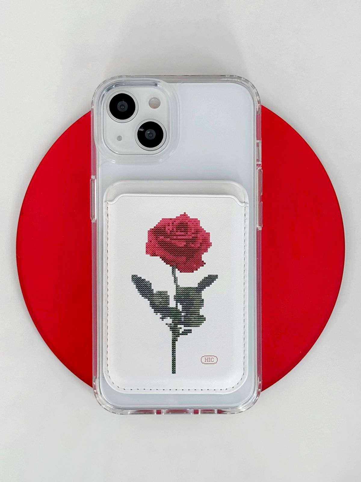 하이칙스(HIGH CHEEKS) Red Rose Macsafe Card Wallet_HC2477WL001M