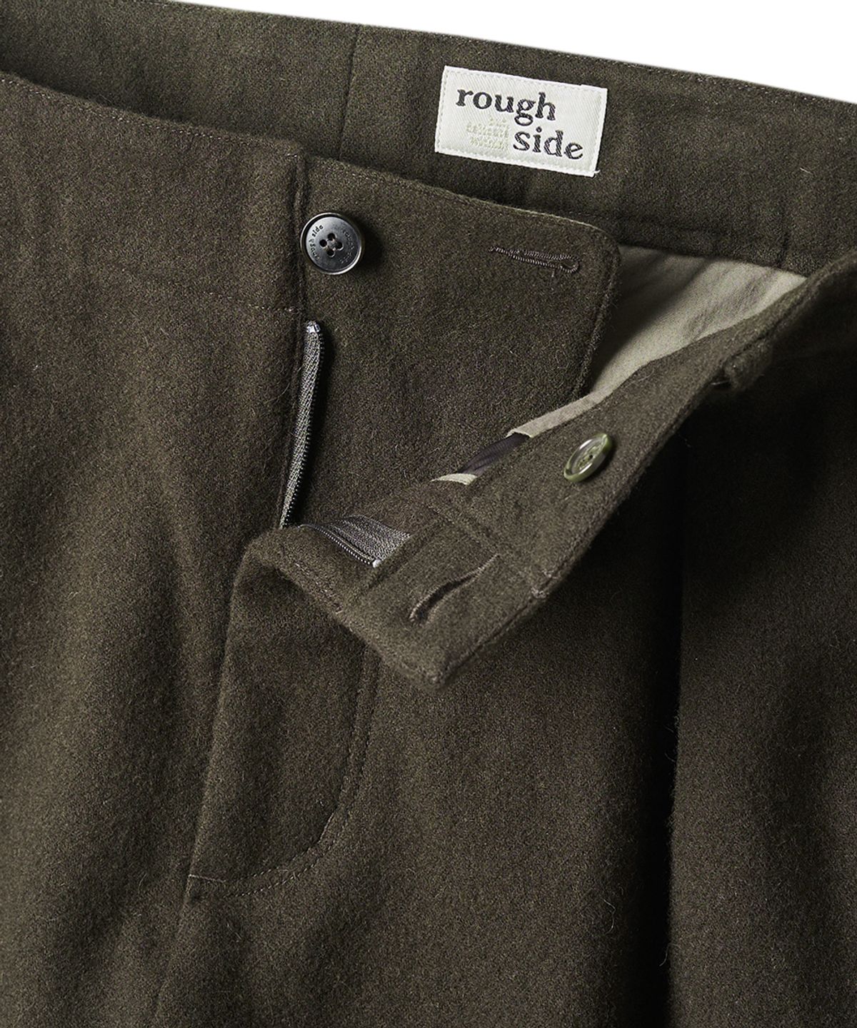 러프사이드(ROUGHSIDE) Reporter Pants Dark Brown