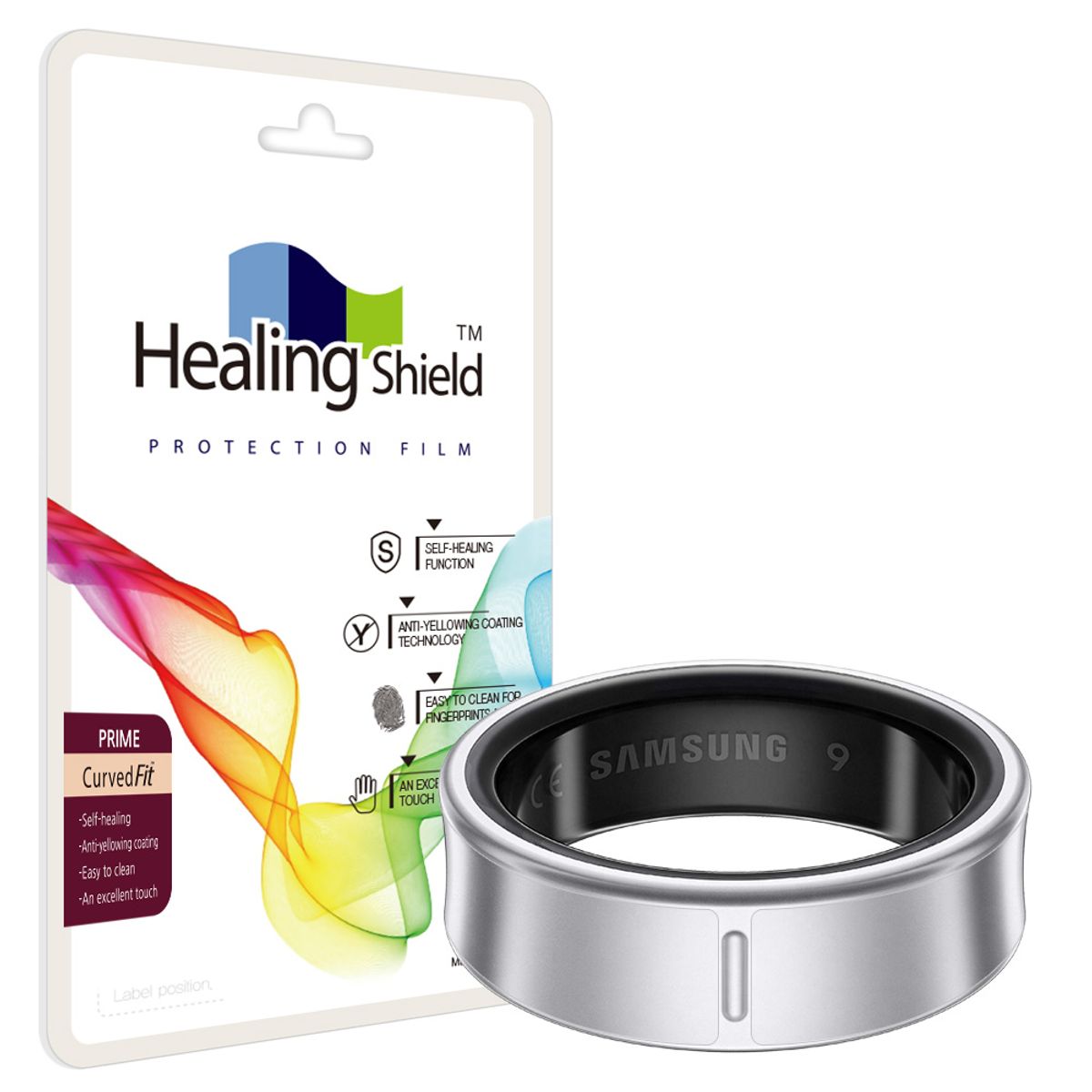 힐링쉴드(HEALINGSHIELD) 갤럭시 링 프라임 고광택 외부보호필름 2세트