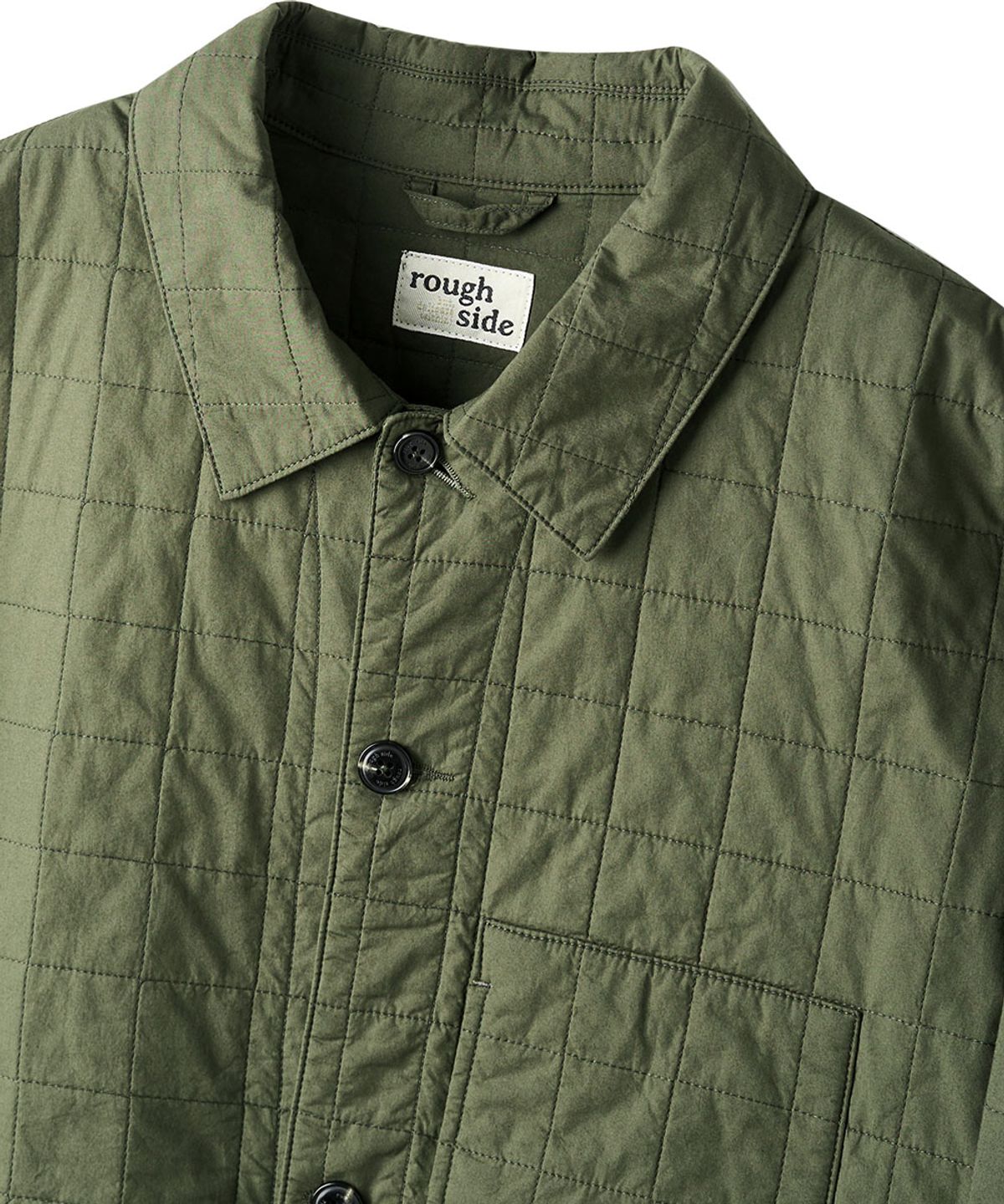 러프사이드(ROUGHSIDE) Quilted Comfort Jacket Dark Olive