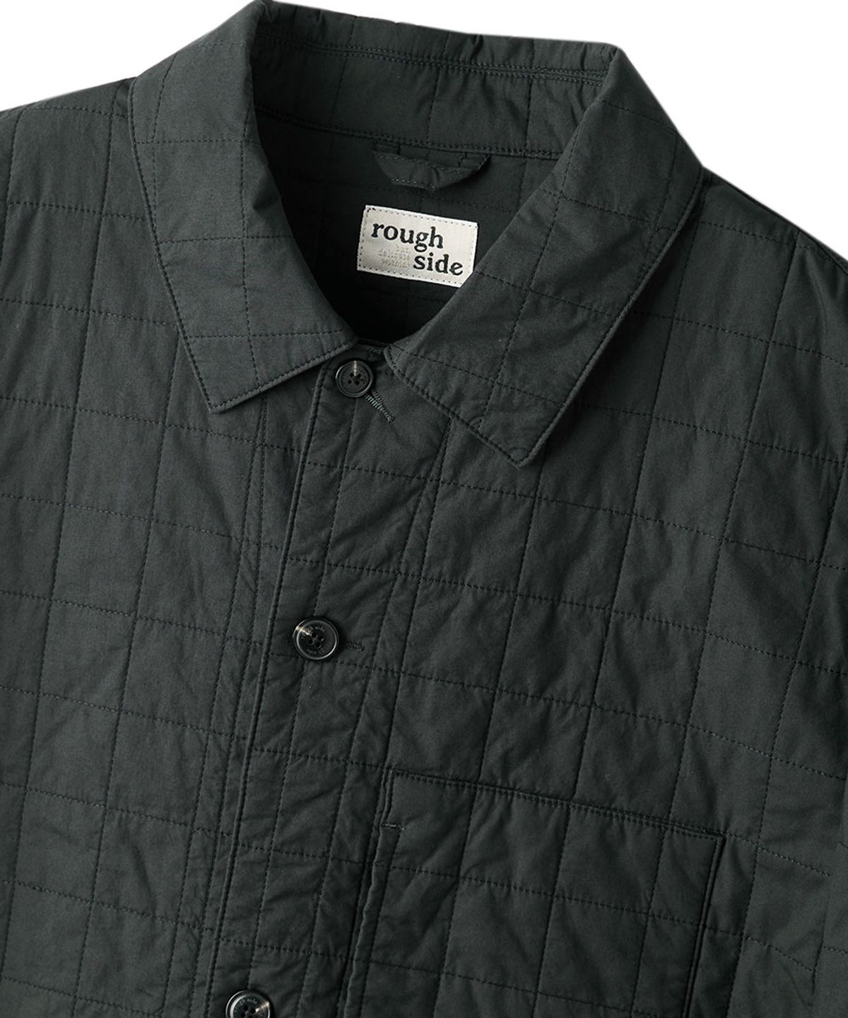 러프사이드(ROUGHSIDE) Quilted Comfort Jacket Ash Black