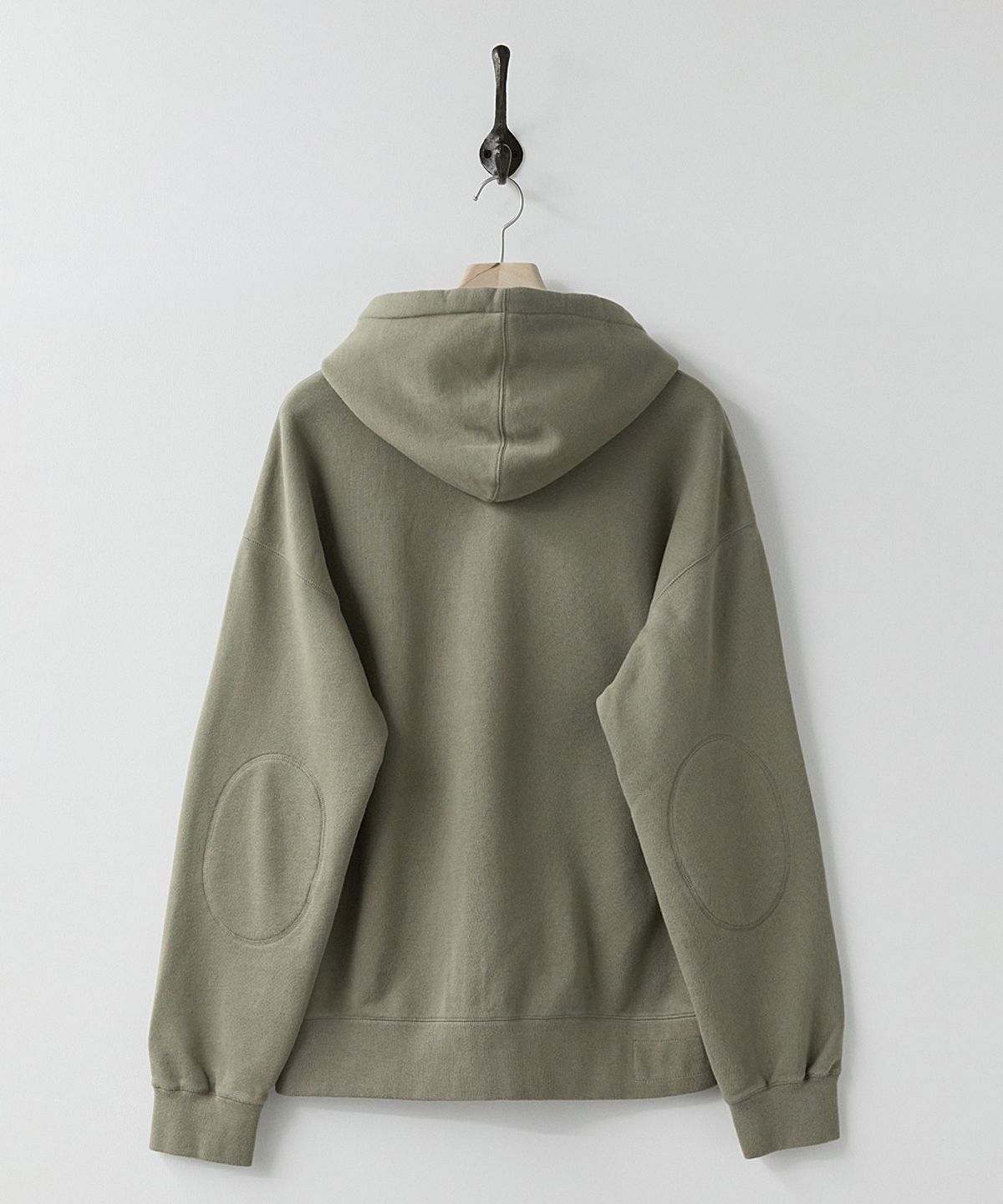 러프사이드(ROUGHSIDE) Oversized Zip Up Hoodie Humus
