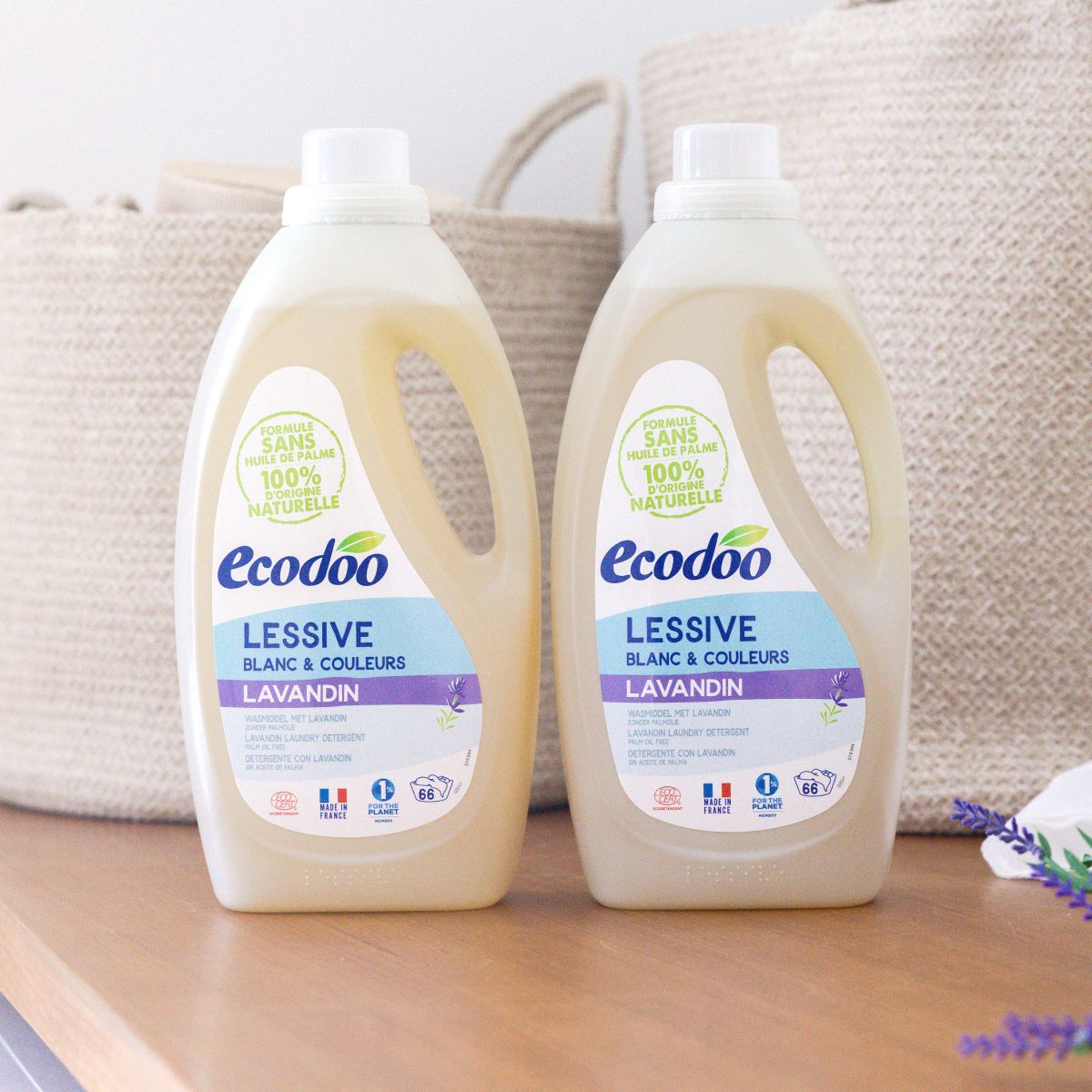 에코두(ECODOO) 고농축 세탁세제 라벤더 2L 2개 + 섬유유연제 라벤더 1L