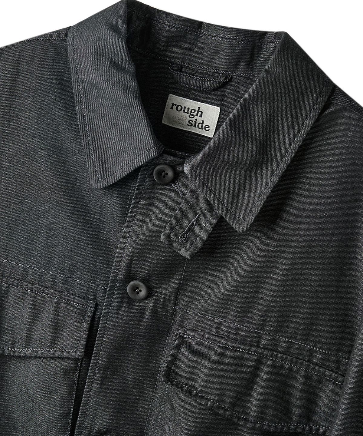 러프사이드(ROUGHSIDE) BDU Jacket Black Denim