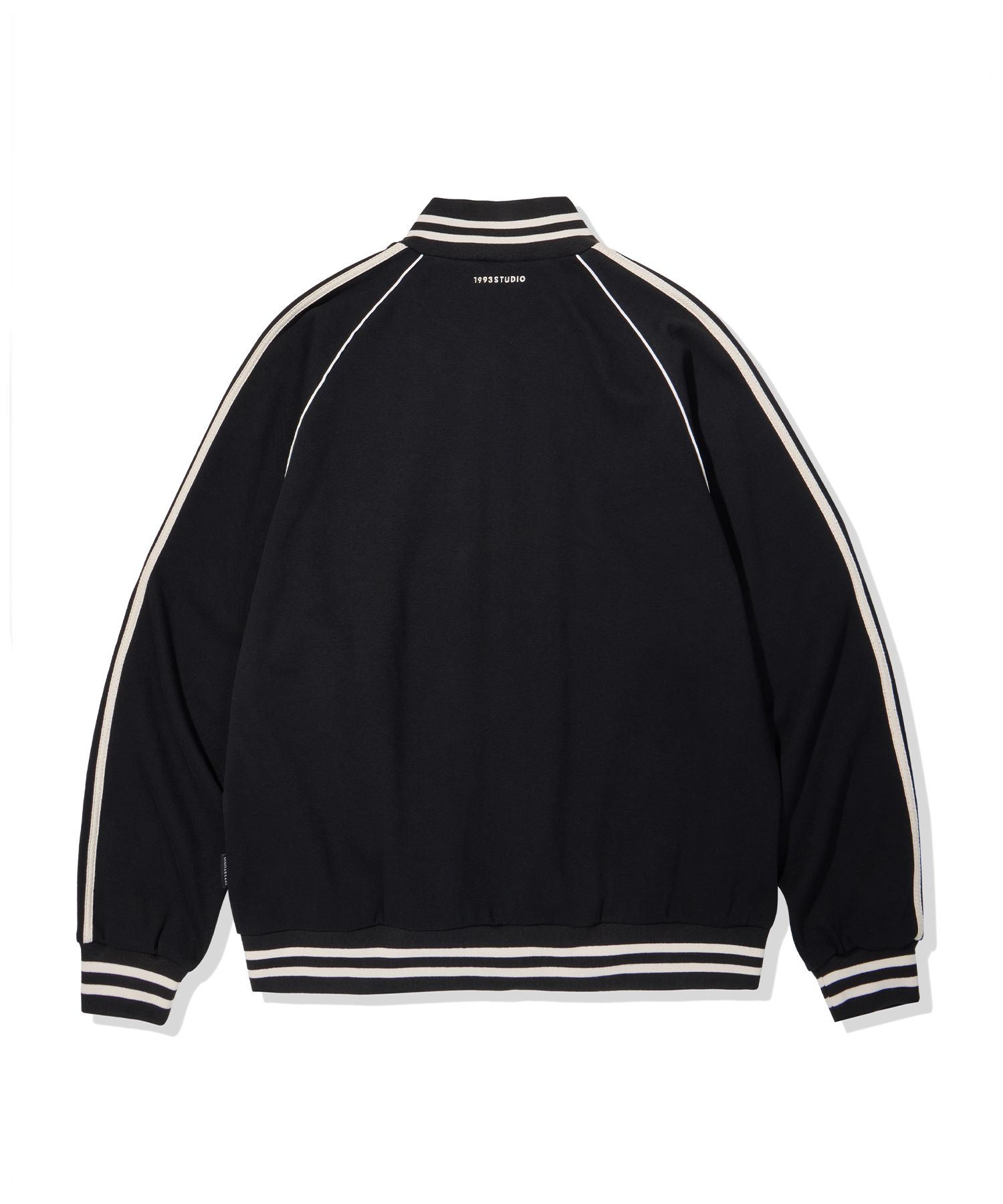 【1993studio】24FW★ Piping Track Pique Zip-Up MUSINSA | 1993STUDIO Small logo piping coach jacket_black
