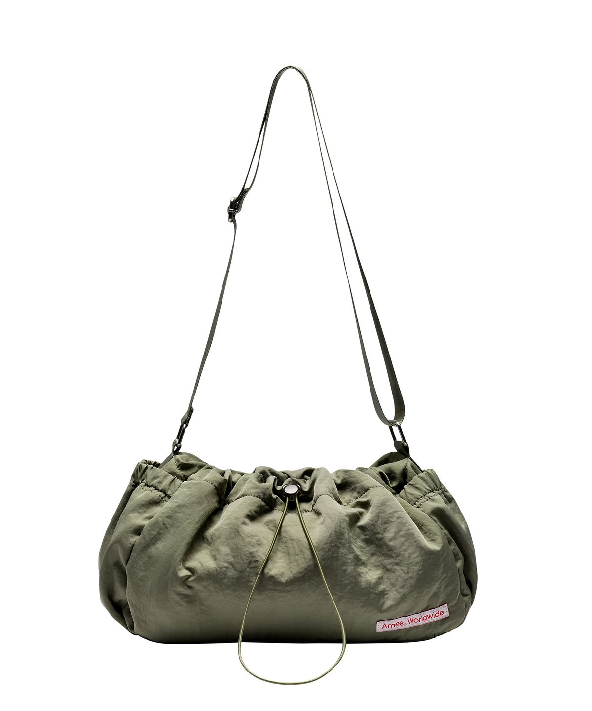 아메스 월드와이드(AMES-WORLDWIDE) DRAWSTRING CROSS BAG KHAKI