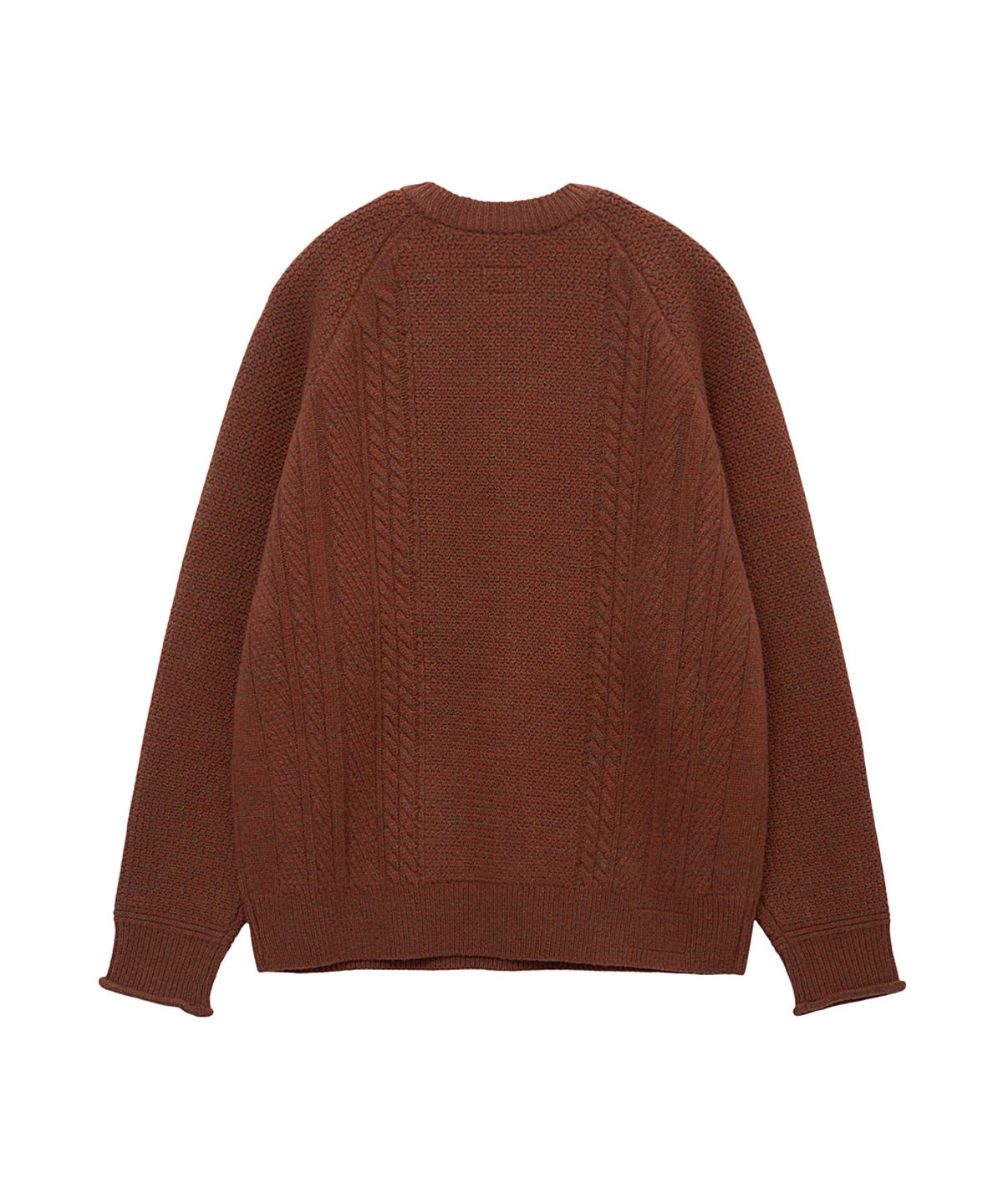 러프사이드(ROUGHSIDE) Aran Sweater Maple