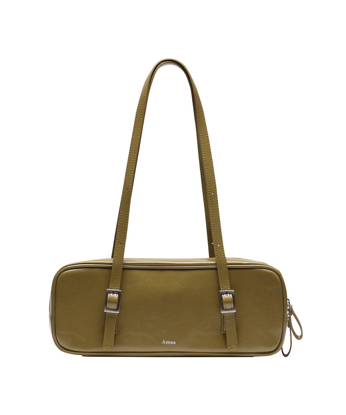 아메스 월드와이드(AMES-WORLDWIDE) BUCKLE STRAP SHOULDER BAG OLIVE