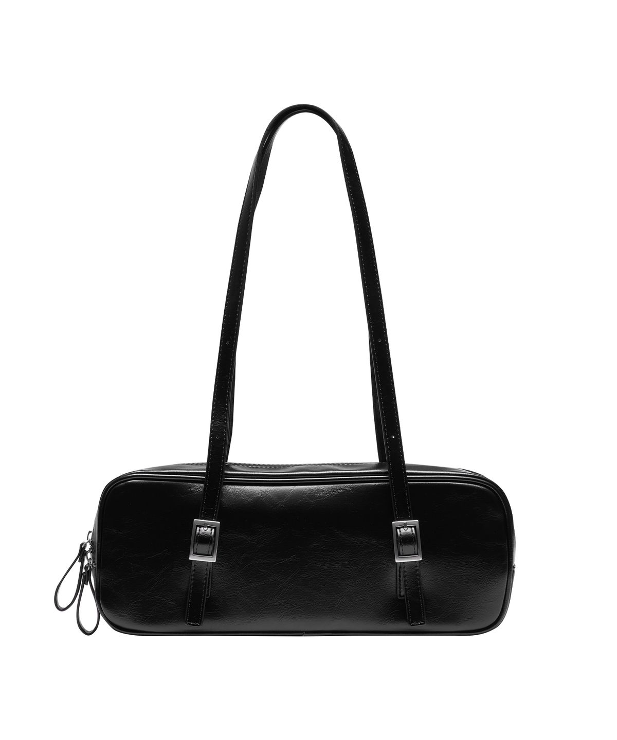 아메스 월드와이드(AMES-WORLDWIDE) BUCKLE STRAP SHOULDER BAG BLACK