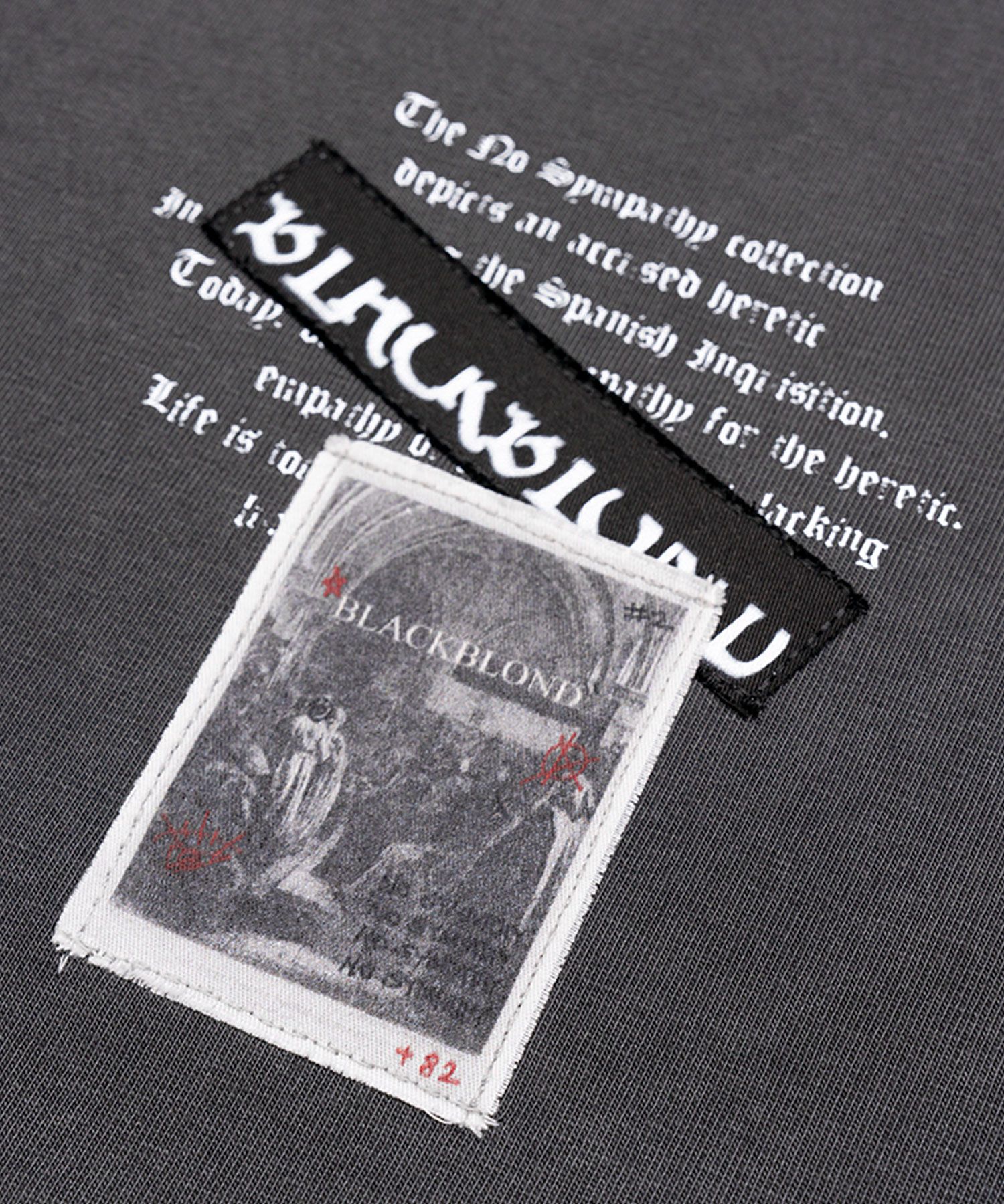 ◆BLACKBLOND◆ Vivid Chaos Patch Pigment Short Sleeve T-Shir MUSINSA | BLACKBLOND Vivid Chaos Patch Pigment Short Sleeve