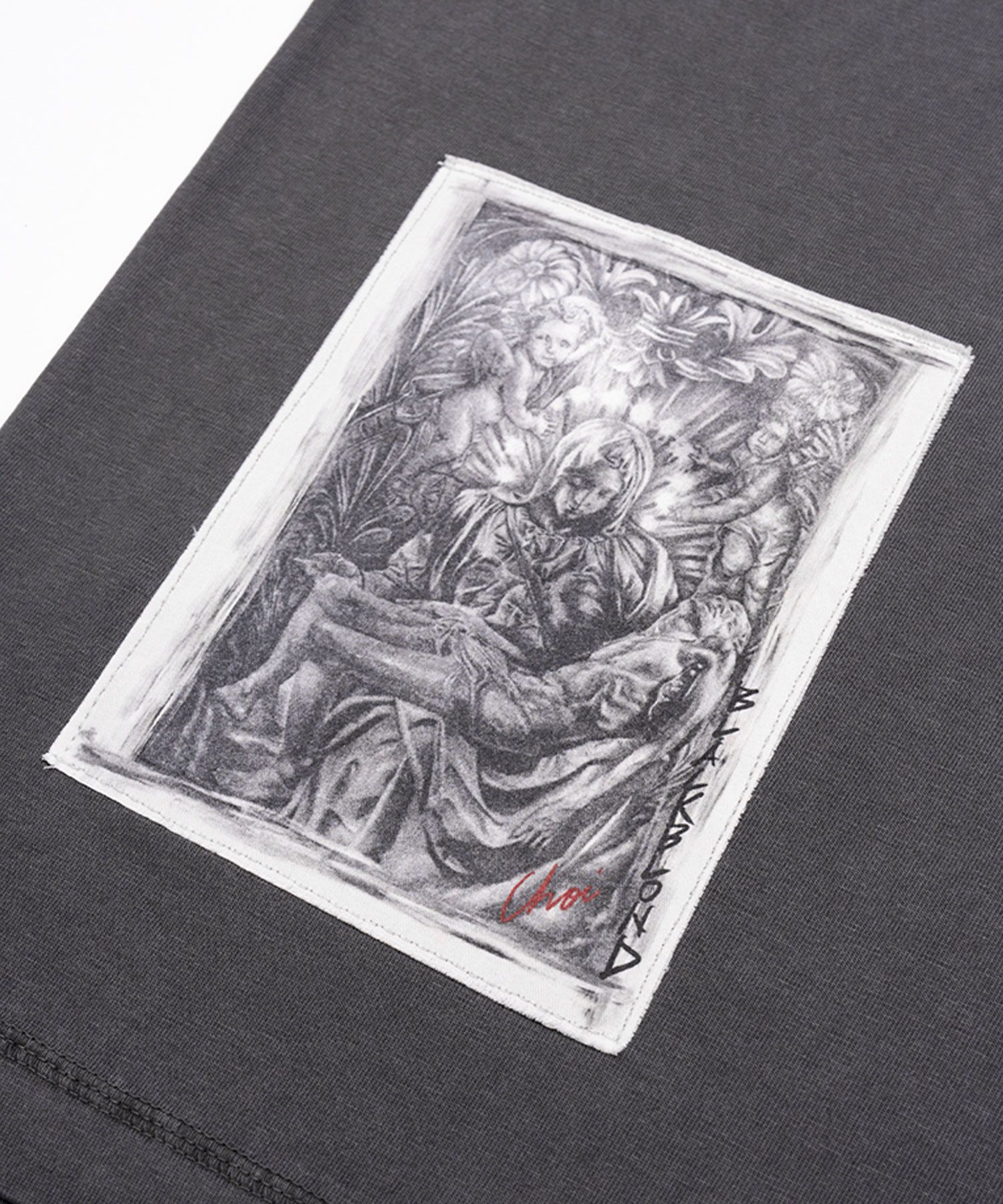 ◆BLACKBLOND◆ Vivid Chaos Patch Pigment Short Sleeve T-Shir MUSINSA | BLACKBLOND Vivid Chaos Patch Pigment Short Sleeve