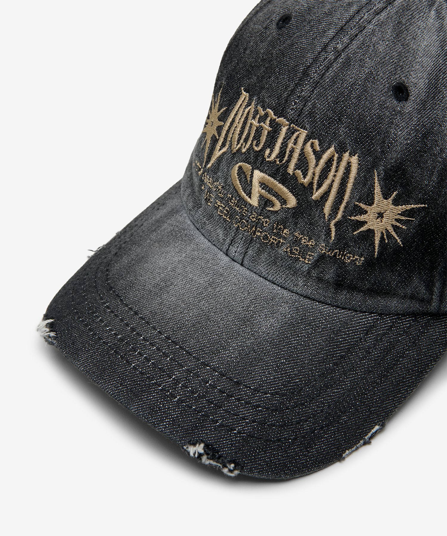 DOFFJASON ■ Vintage Washed Denim Ball Cap キャップ MUSINSA | DOFFJASON Vintage Washed Denim Ball Cap BLACK