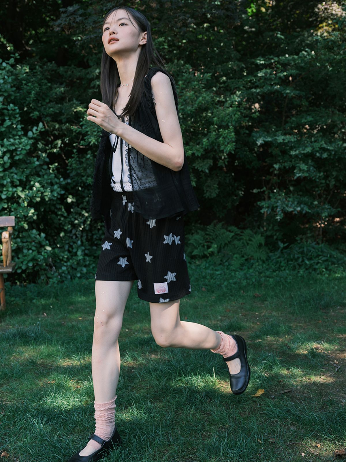 무음(MUWM) 유교 이지 코튼 쇼츠 Ugyo Easy Shorts (Black Star)