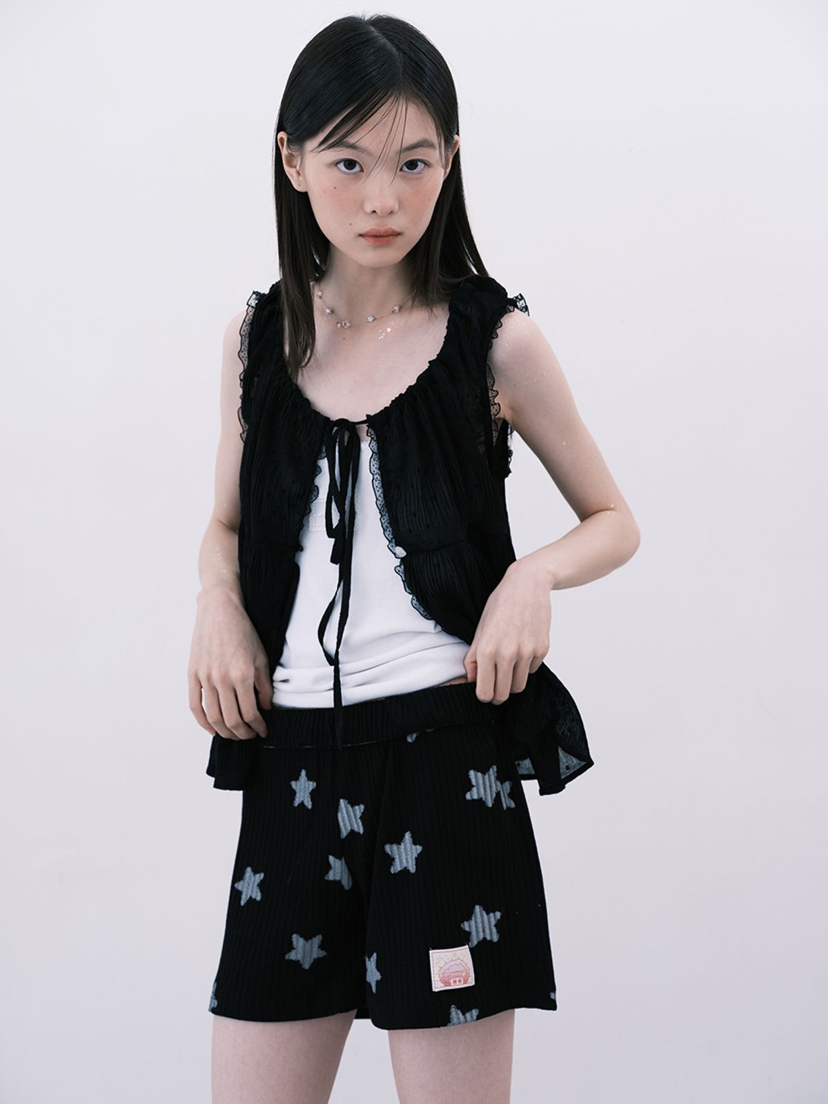 무음(MUWM) 유교 이지 코튼 쇼츠 Ugyo Easy Shorts (Black Star)