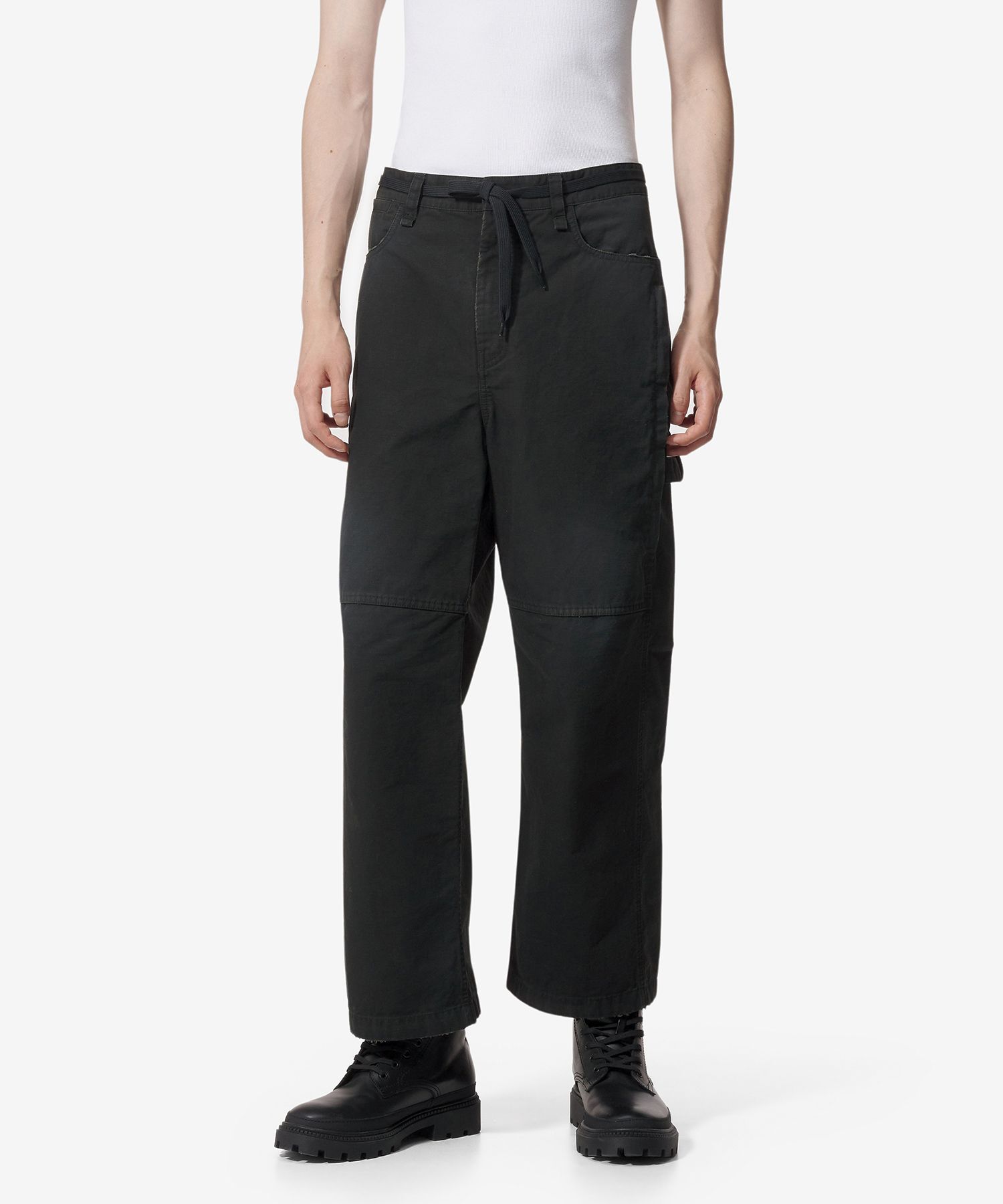 MUSINSA公式 | BALENCIAGA クロップスケーターデニムパンツ - ブラック