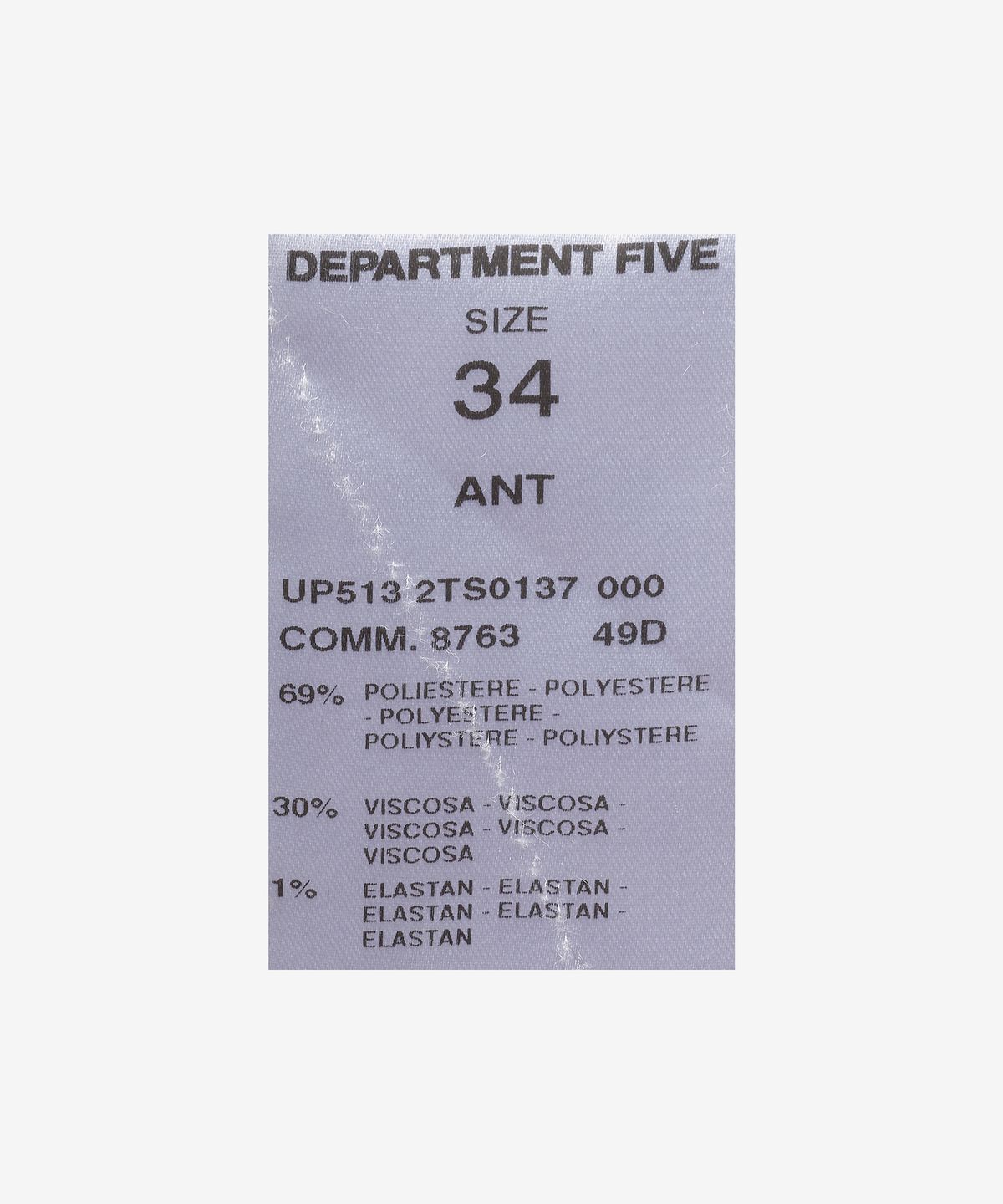 디파트먼트 파이브(DEPARTMENT FIVE) 치노 루즈 팬츠 - 블랙 / UP5132TS0137000999