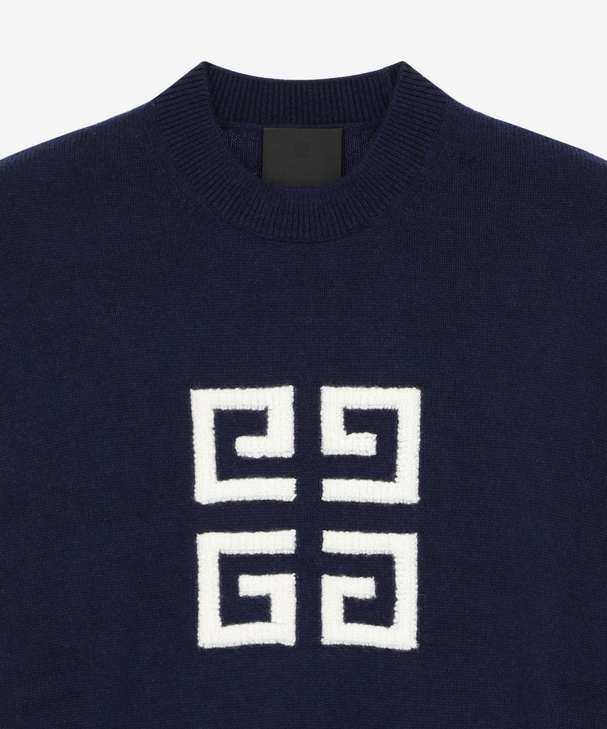 지방시(GIVENCHY) 4G 로고 니트 - 네이비:화이트 / BW90QY4ZEQ411