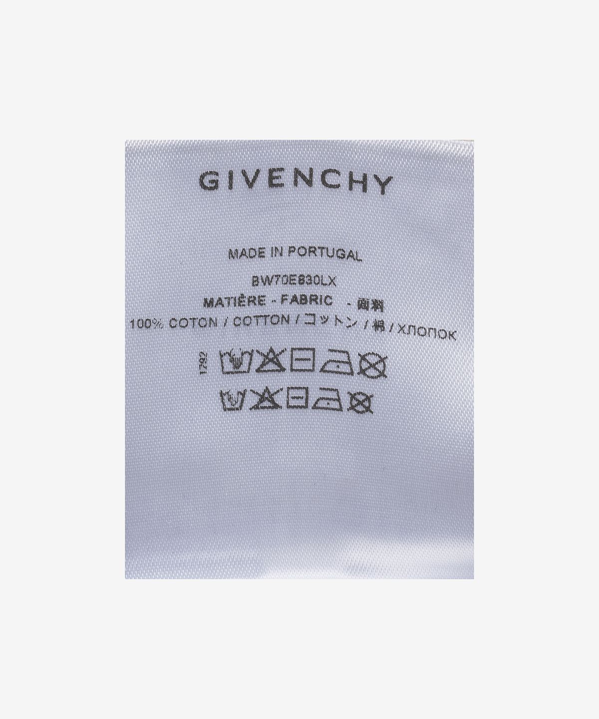 지방시(GIVENCHY) 4G 디테일 트랜드페어런트 반소매 티셔츠 - 블랙 / BW70E830LX001
