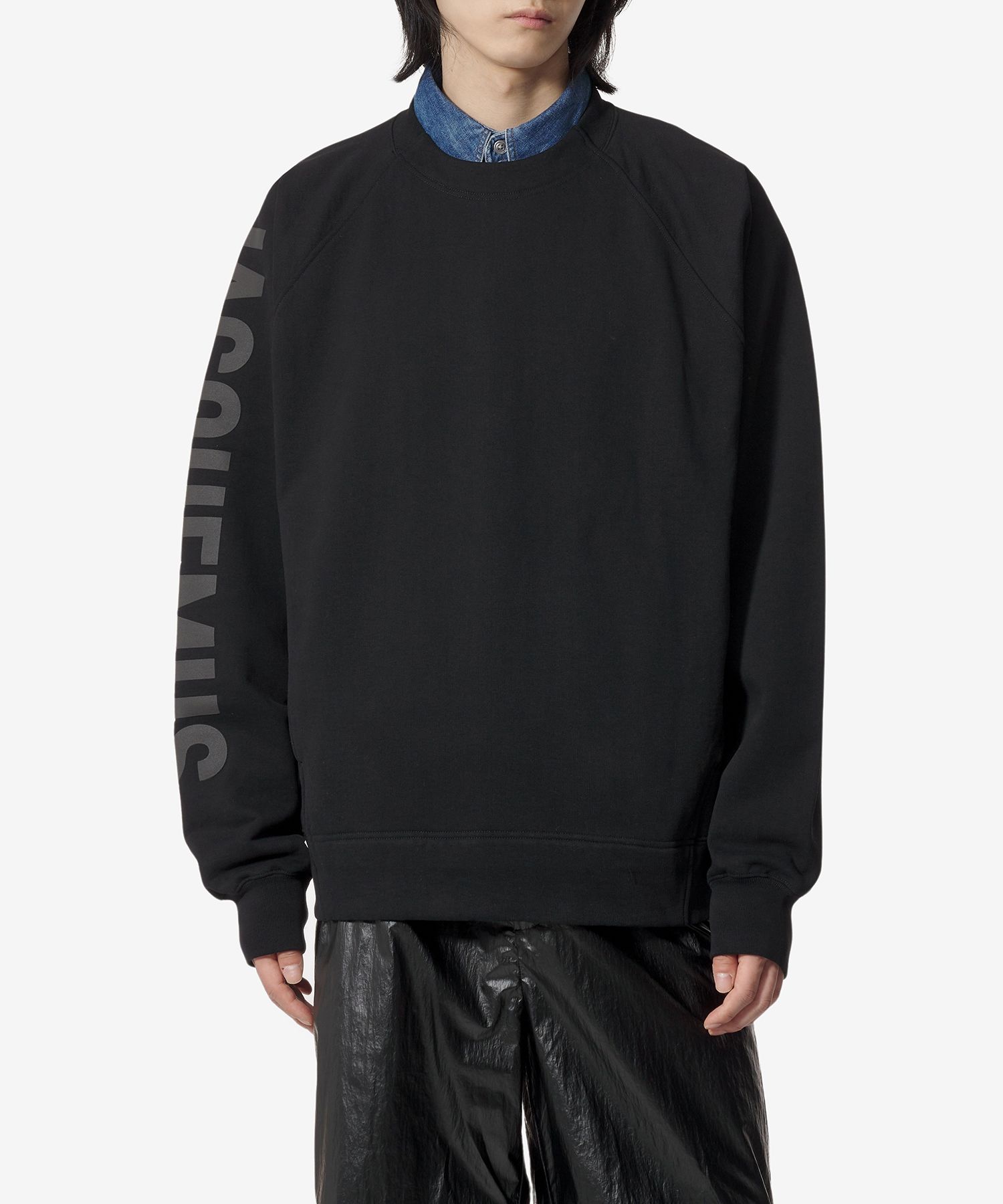 MUSINSA | JACQUEMUS Le Sweatshirt Typo Man to Man - Black