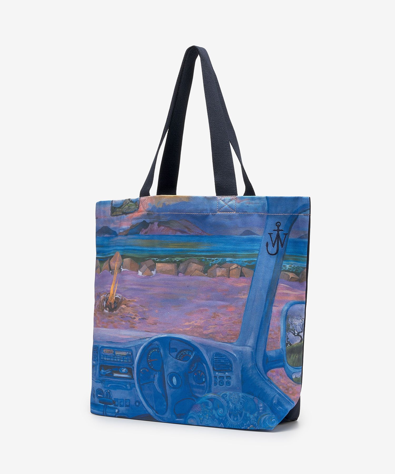 トートバッグ J W ANDERSON Printed Canvas Tote Bag Blue HB0498FA0405800 HB MUSINSA | J.W.ANDERSON Printed Canvas Tote Bag - Blue