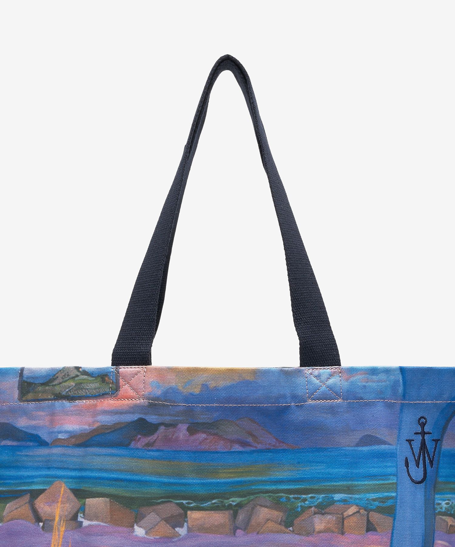 トートバッグ J W ANDERSON Printed Canvas Tote Bag Blue HB0498FA0404800 HB MUSINSA | J.W.ANDERSON Printed Canvas Tote Bag - Blue