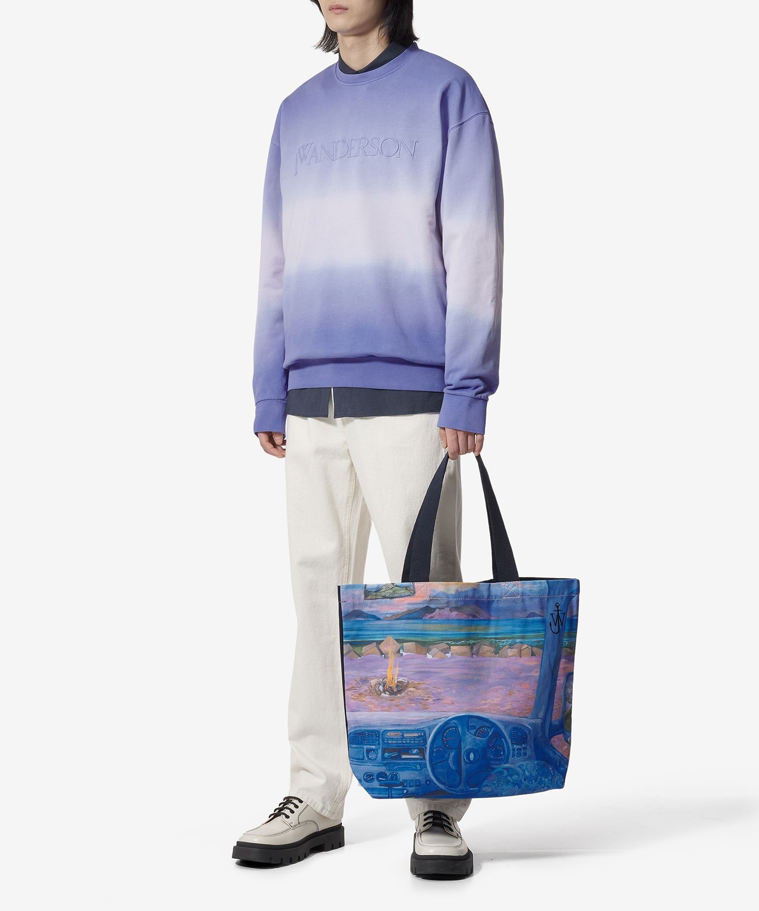 ★JW ANDERSON★Printing Canvas Tote Bag★Blue★大人気★ MUSINSA公式 | J.W.ANDERSON Printed Canvas Tote Bag - Blue