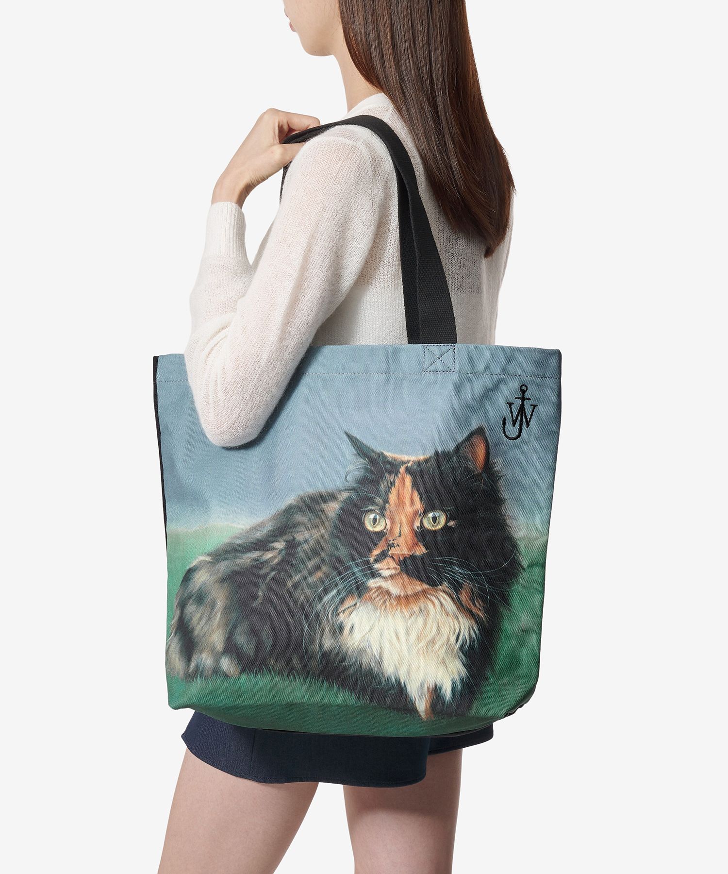トートバッグ J W ANDERSON Printed Canvas Tote Bag Emerald HB0498FA0406540 MUSINSA | J.W.ANDERSON Printed Canvas Tote Bag - Emerald