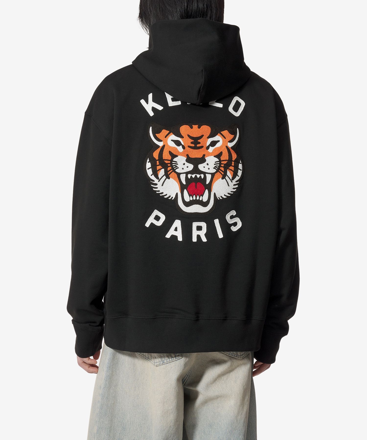 ★KENZO★ Lucky Tiger Oversized Hood Black FE58SW0114MF99J F MUSINSA | KENZO Lucky Tiger Oversized Hoodie - Black