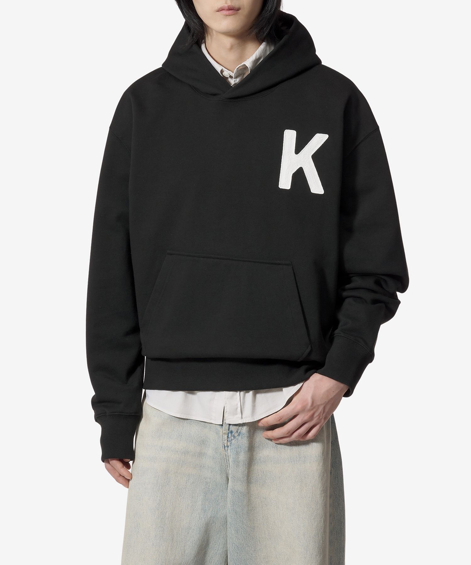 ★KENZO★ Lucky Tiger Oversized Hood Black FE58SW0114MF99J F Kenzo Lucky Tiger Men's Hoodie Black FE58SW0114MF-99J
