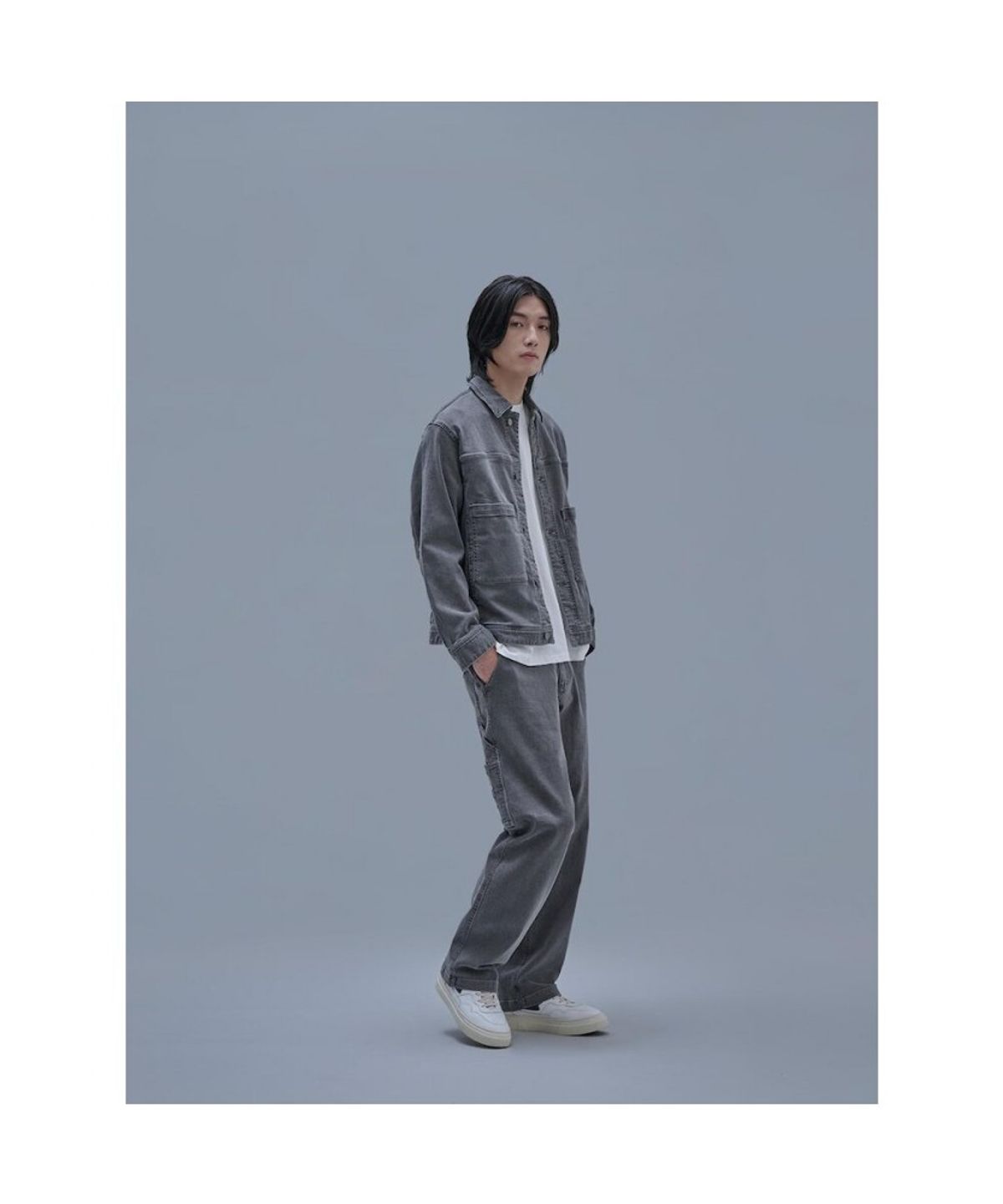 시프트지(SHIFT.G) Mallet Denim Trucker Jacket Grey