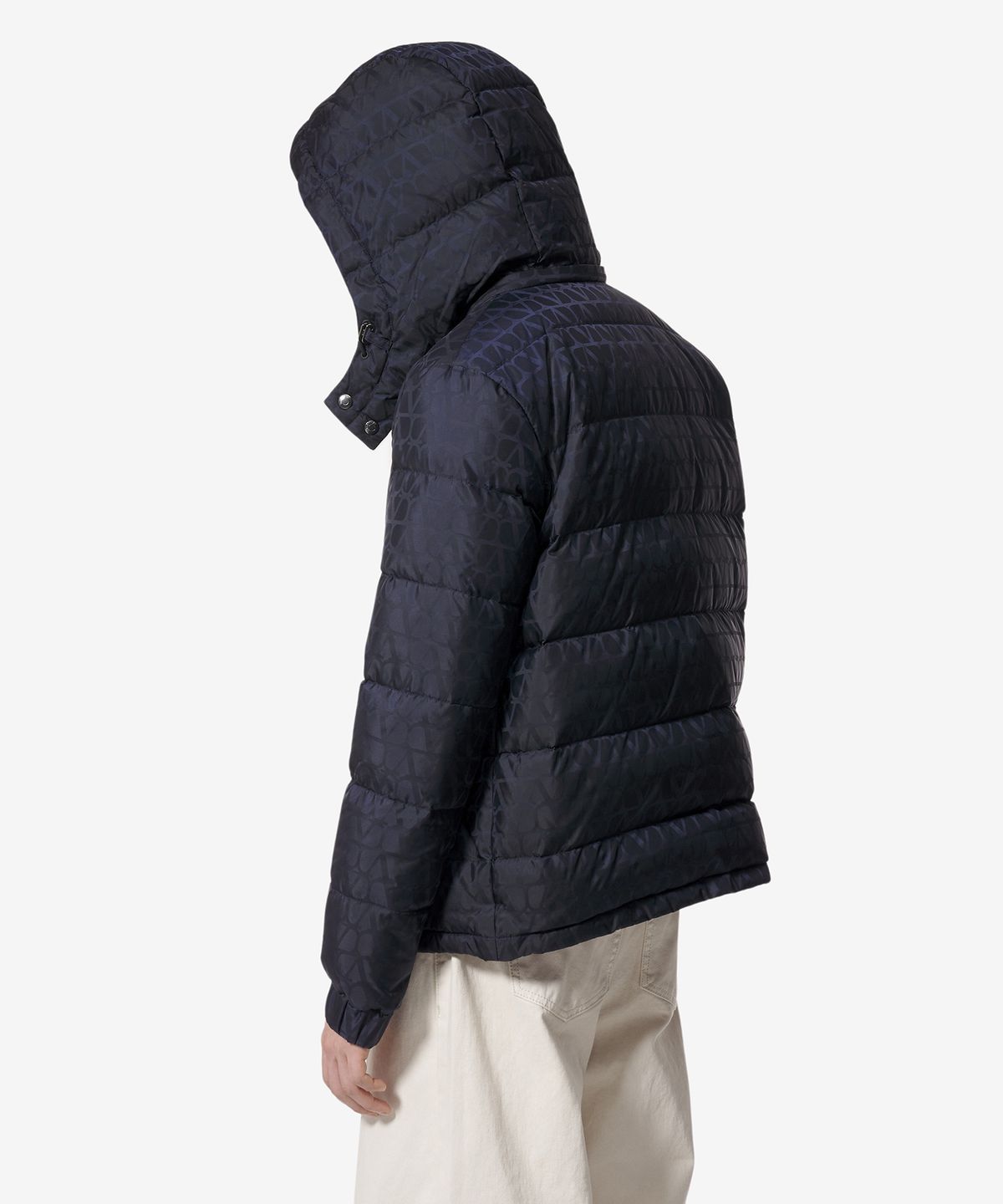 발렌티노(VALENTINO) 트왈 이코노그라프 패턴 나일론 패딩 - 네이비 / 5V3CNA319VFYE6