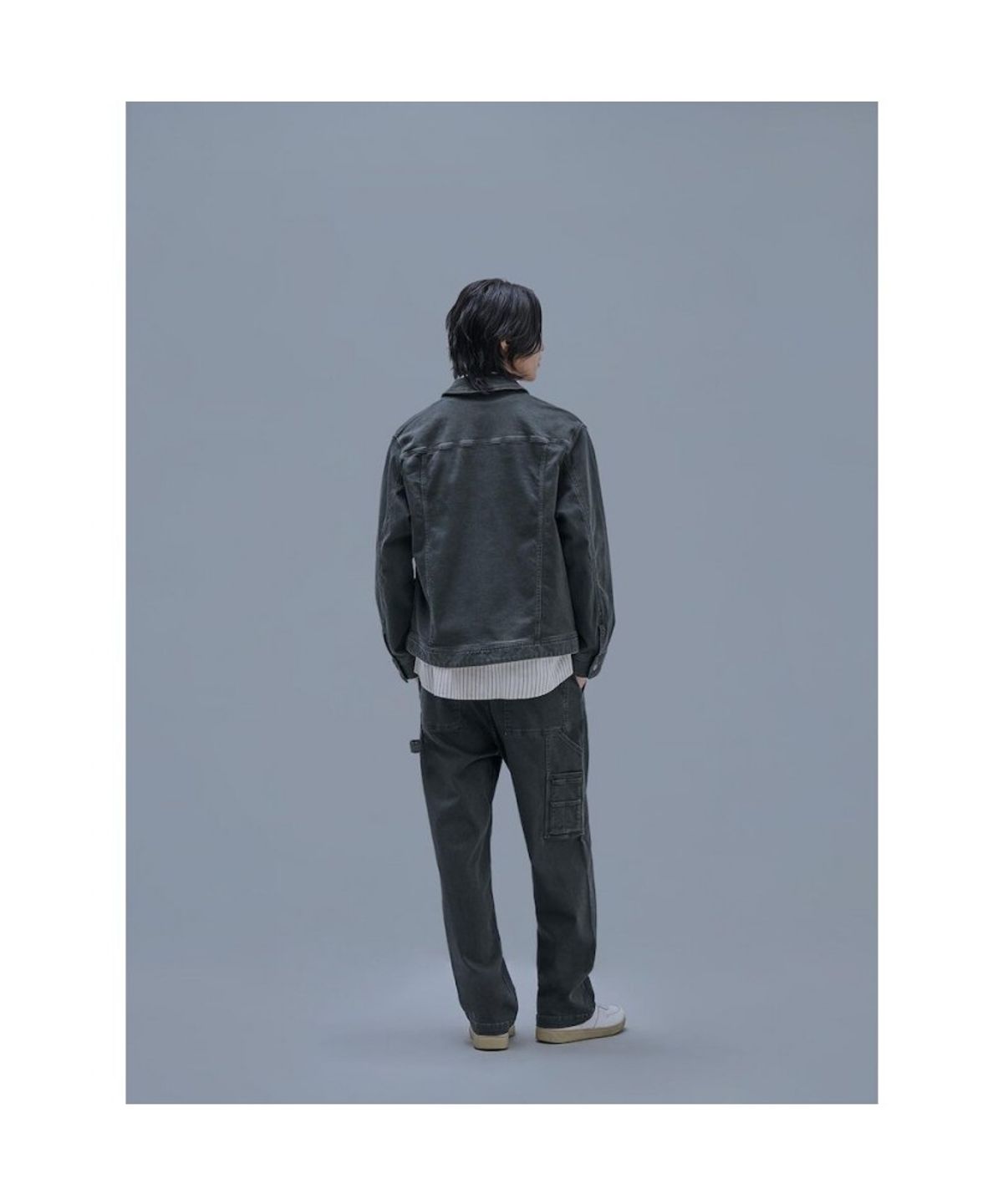 시프트지(SHIFT.G) Mallet Denim Trucker Jacket Khaki Grey