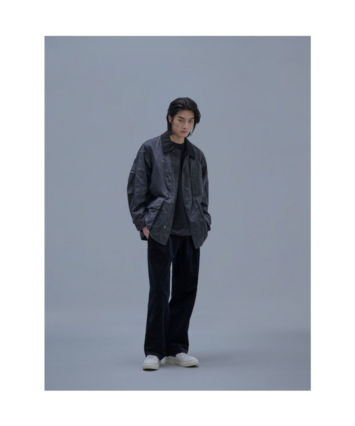 시프트지(SHIFT.G) Overfit Cotton Field Jacket Ash