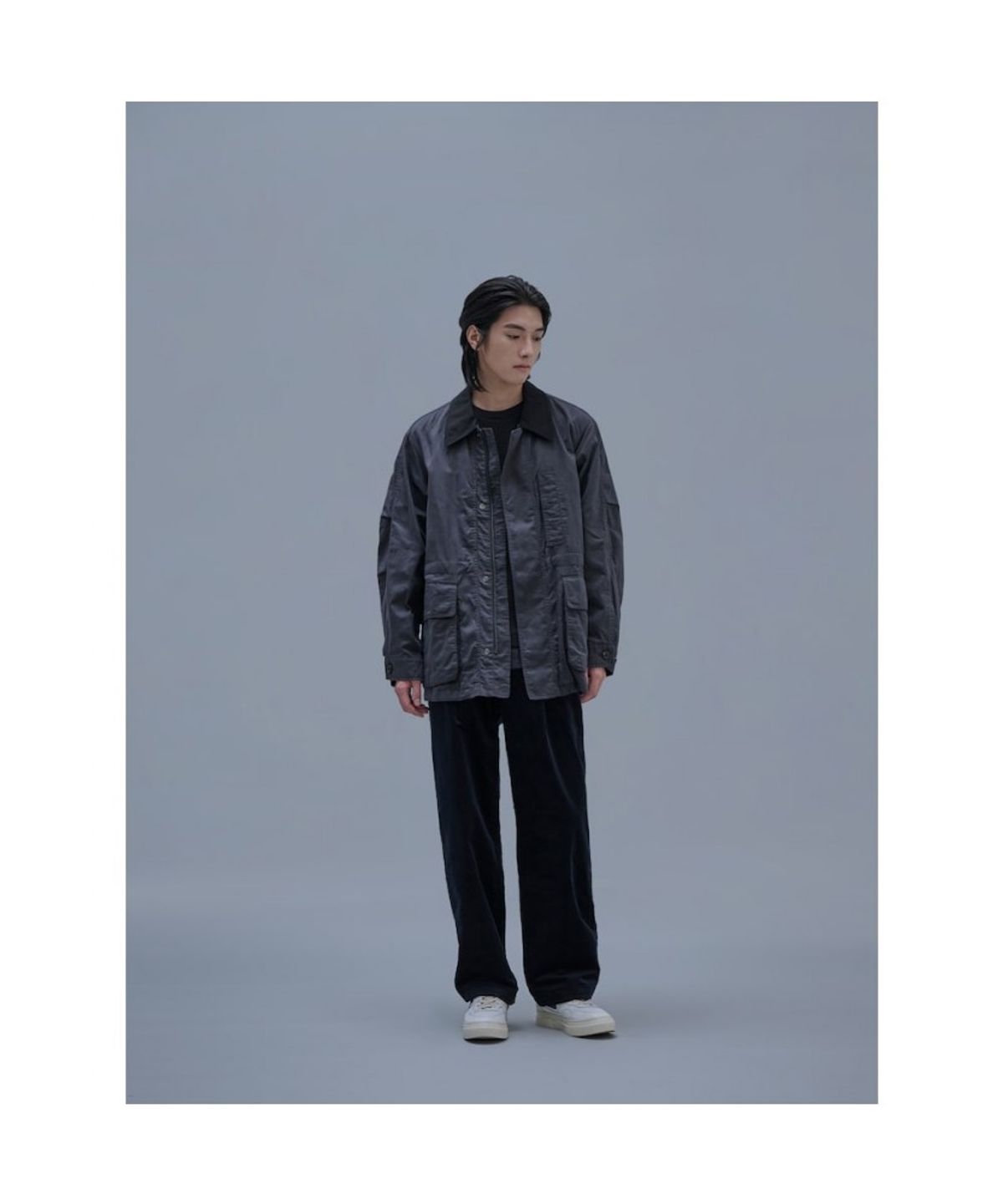 시프트지(SHIFT.G) Overfit Cotton Field Jacket Ash