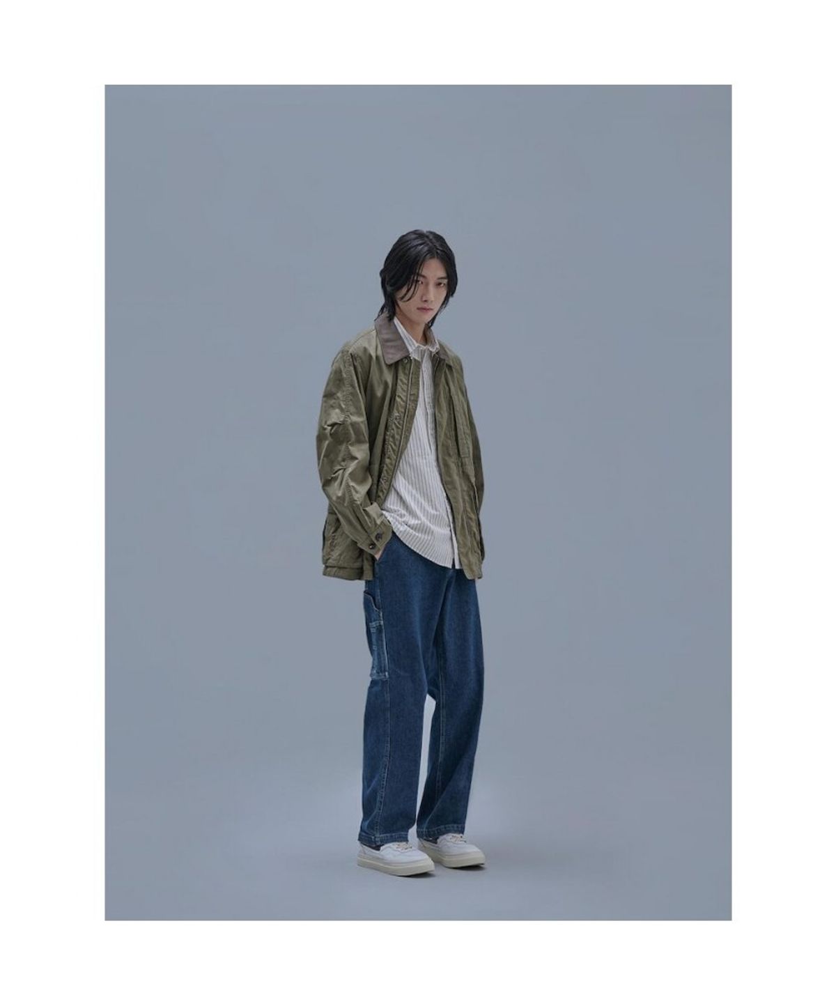 시프트지(SHIFT.G) Overfit Cotton Field Jacket Khaki