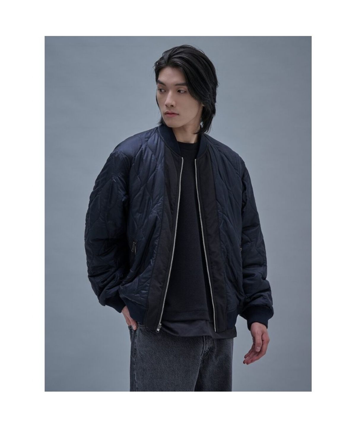 시프트지(SHIFT.G) Reversible Aviator Jumper Black