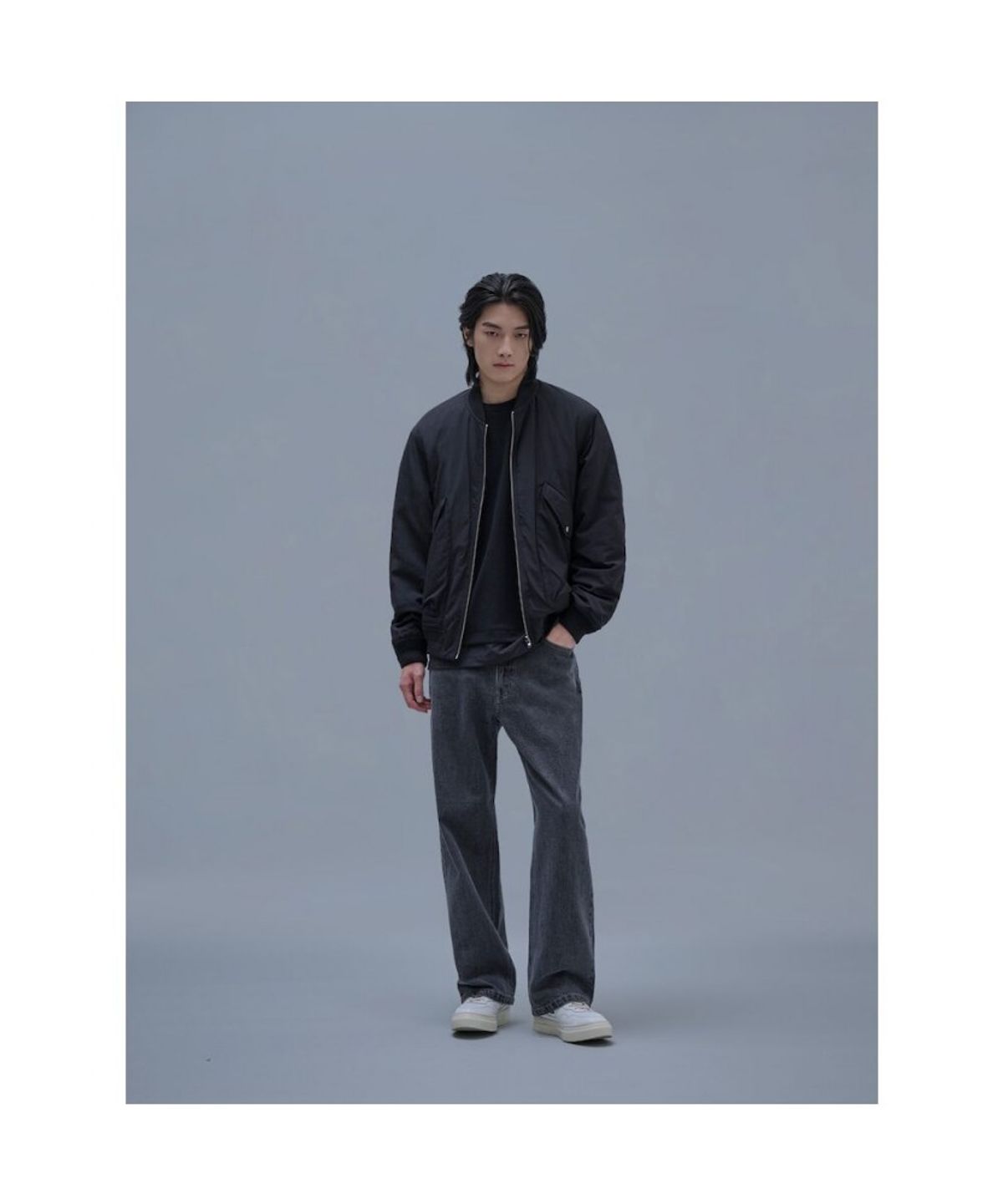 시프트지(SHIFT.G) Washed Wide Denim Pants Black