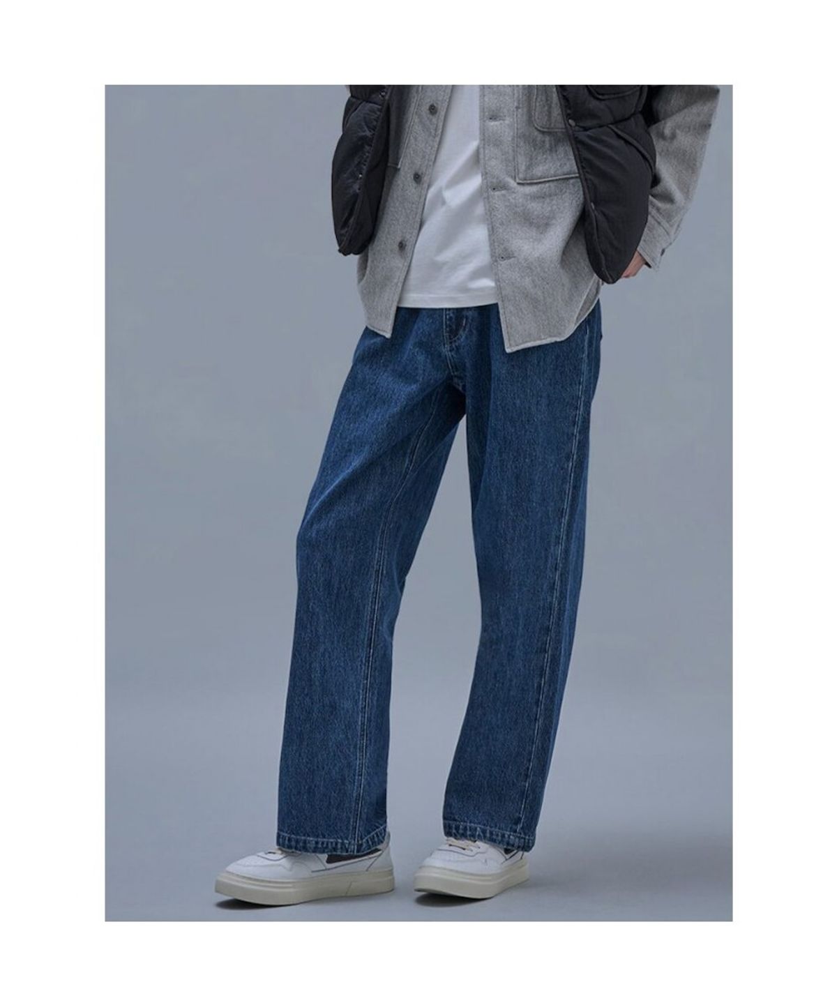시프트지(SHIFT.G) Washed Wide Denim Pants Blue